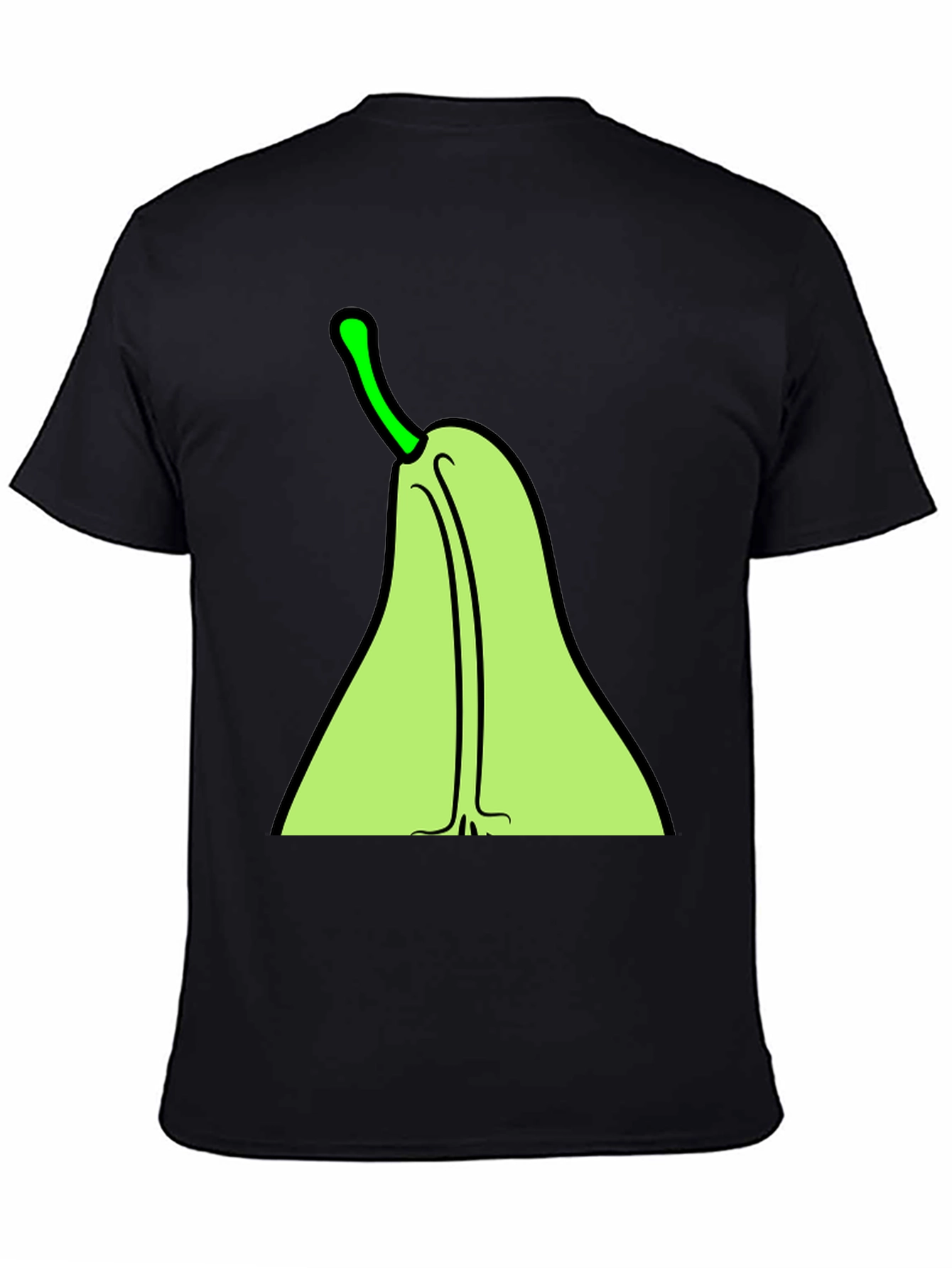 Black Pear Graphic Tee - Quirky Fruit T-Shirt view 4