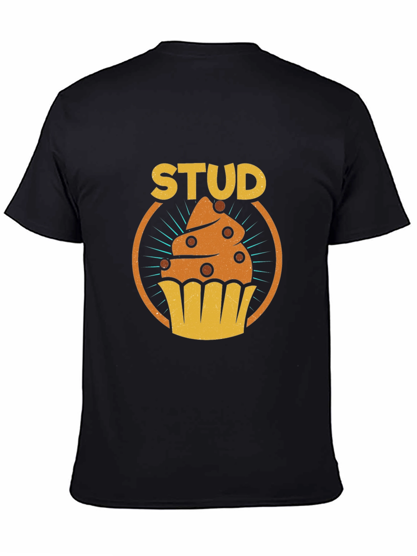 Black Stud Muffin Graphic Tee - Novelty Men's T-Shirt view 4