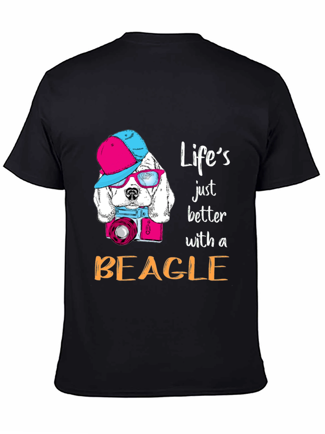 Black Beagle Lover T-Shirt: Life's Better with a Beagle! view 4