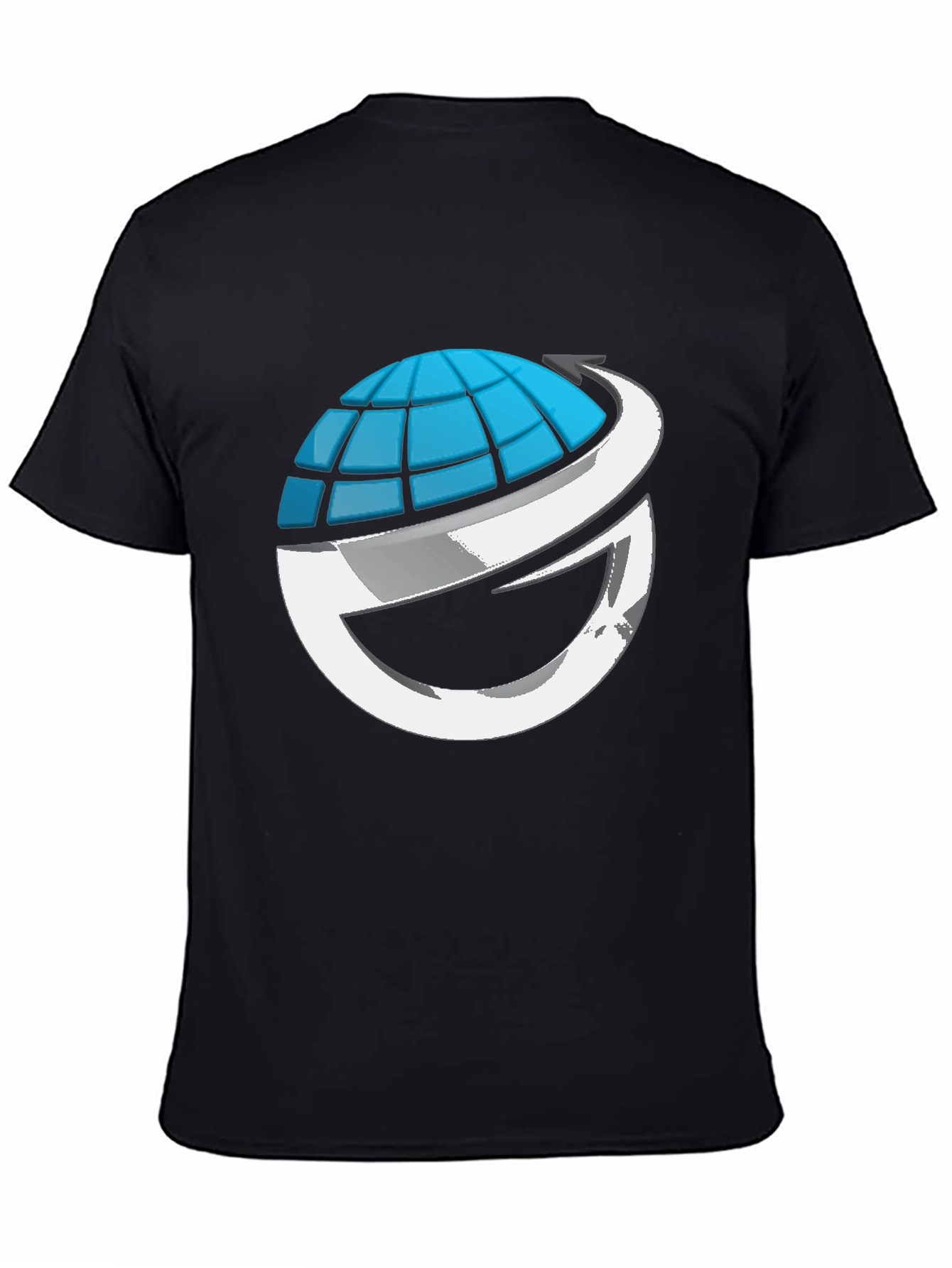 Black Global Vision Graphic Tee - Black Cotton Blend view 4