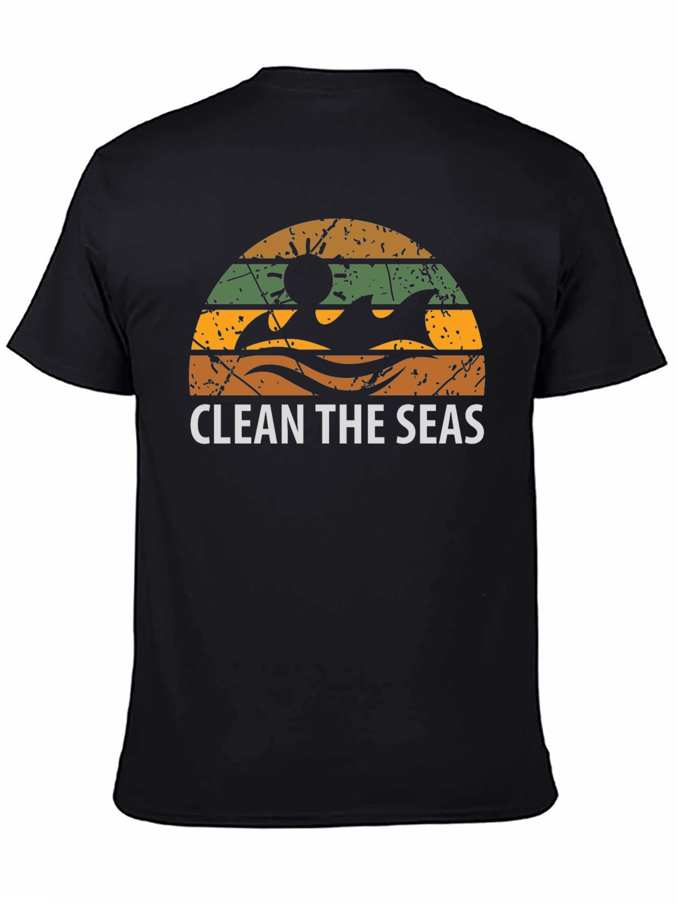 Black Clean the Seas Graphic Tee - Black view 4