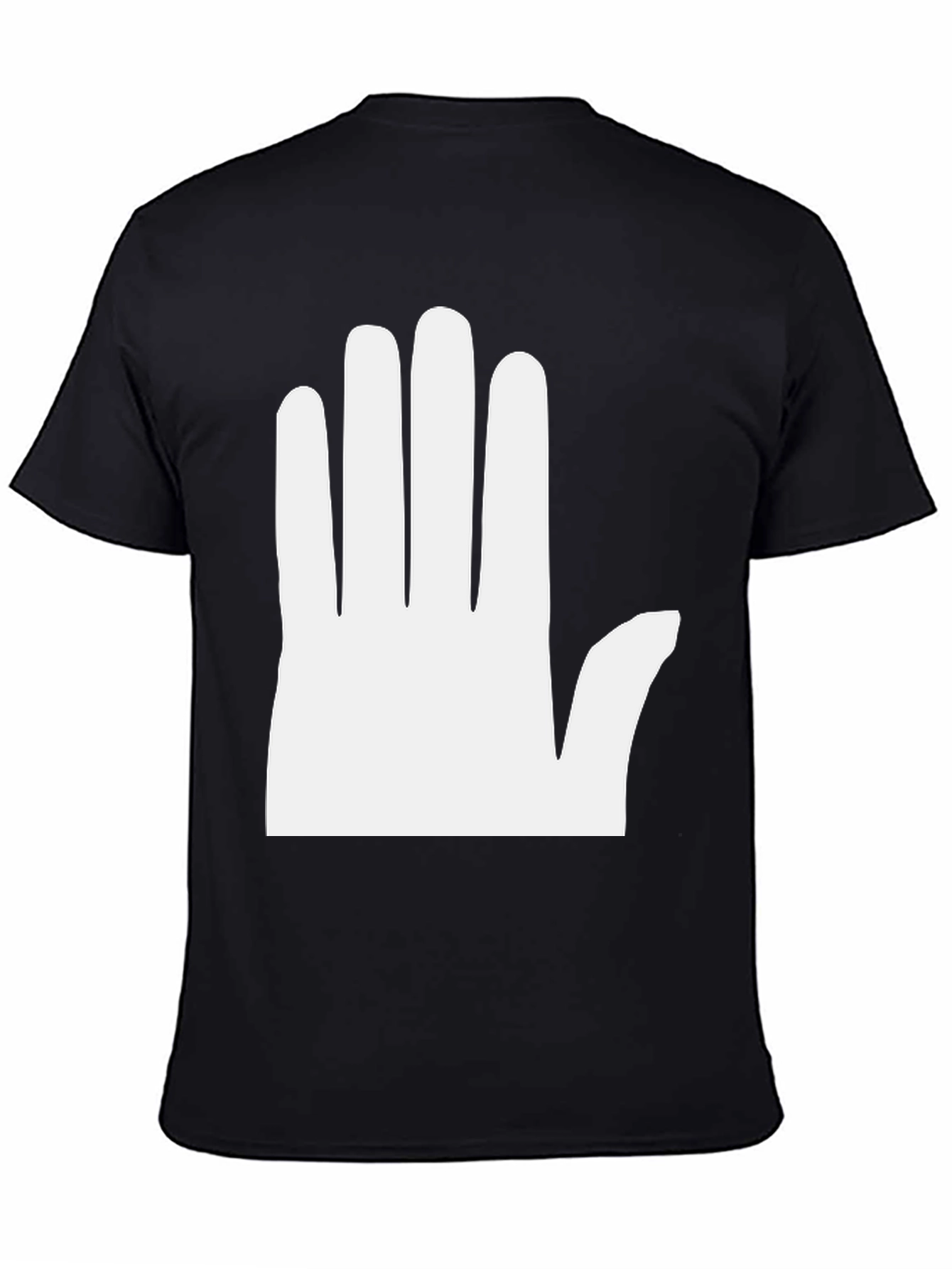 Black Bold Graphic Tee - Open Hand Design view 4