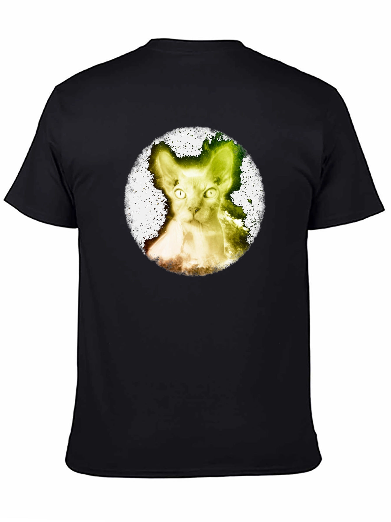 Black Sphynx Cat Graphic T-Shirt - Unique Design view 4