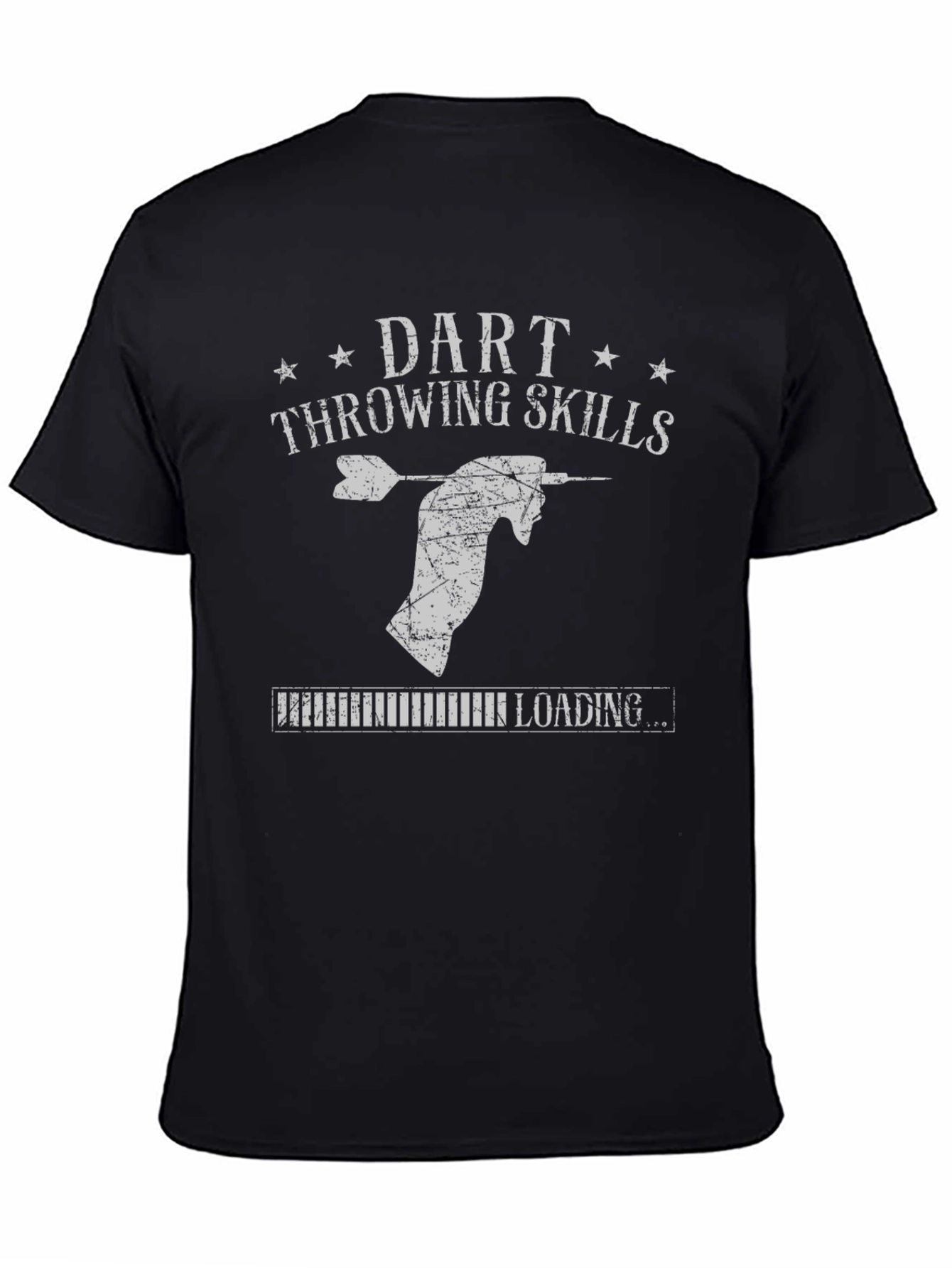 Black Dart Throwing Skills Loading T-Shirt view 4
