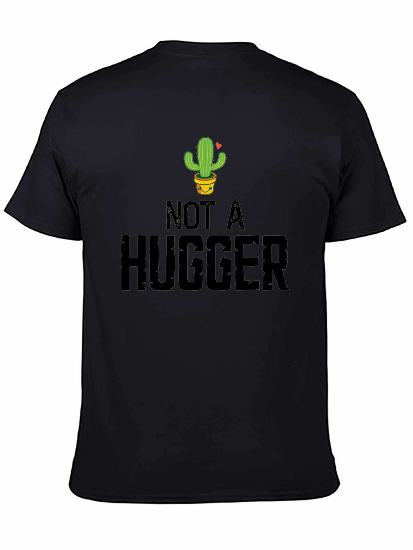 Black Not a Hugger Cactus Graphic Tee - Unisex view 4