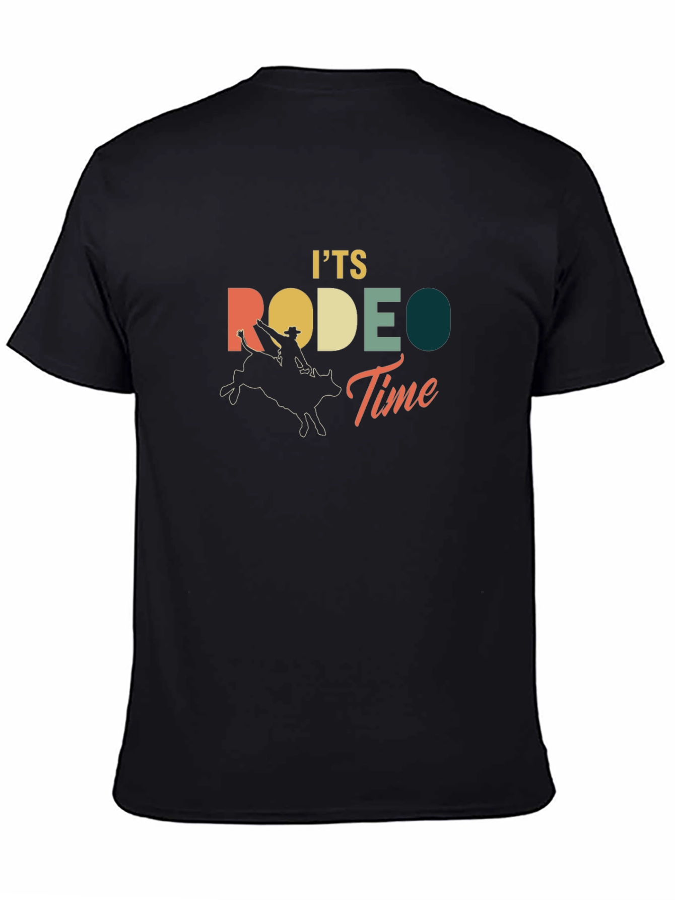 Black Rodeo Time Graphic Tee - Black Cotton Comfort view 4