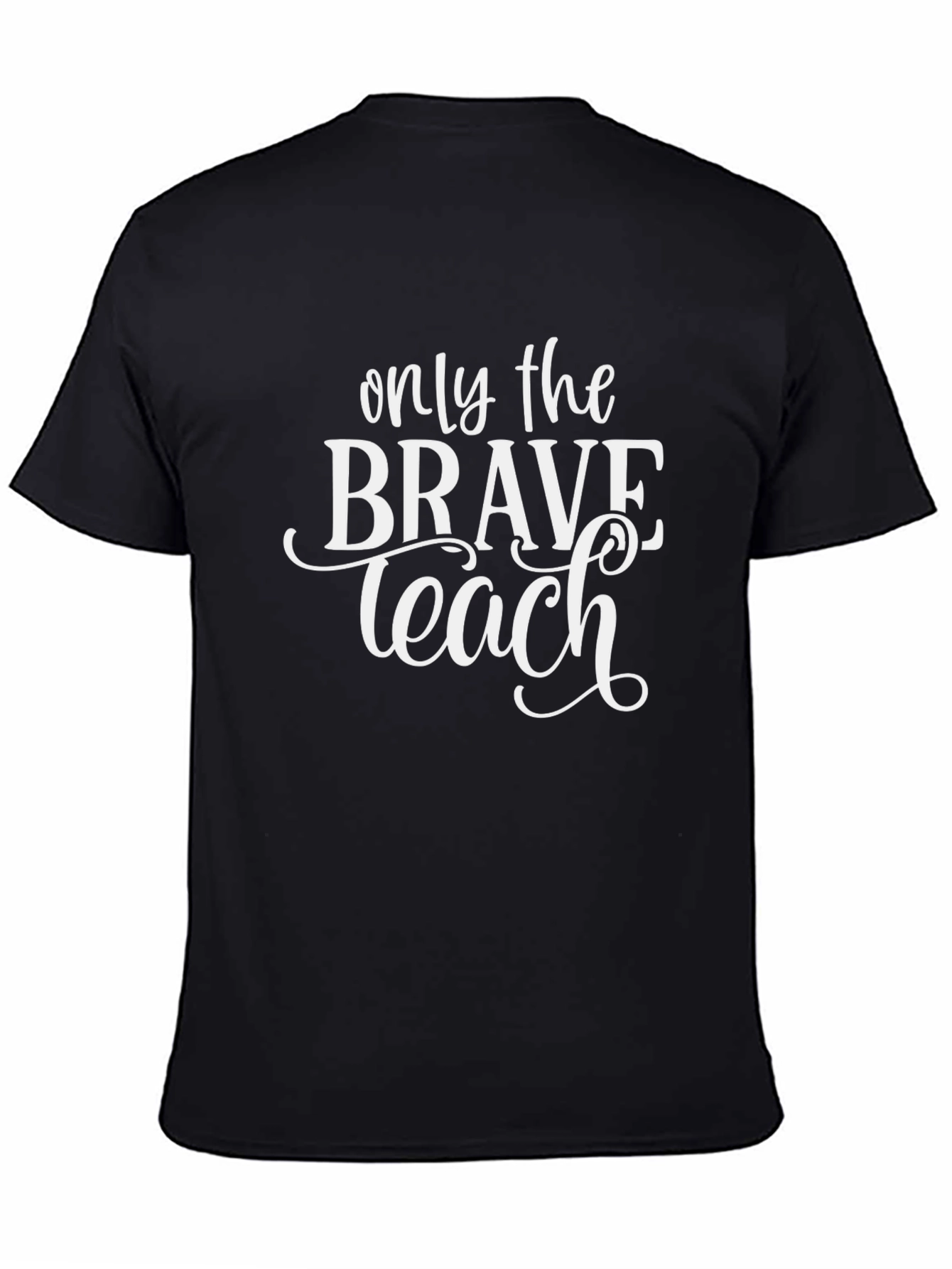 Black Only the Brave Teach Graphic Tee view 4