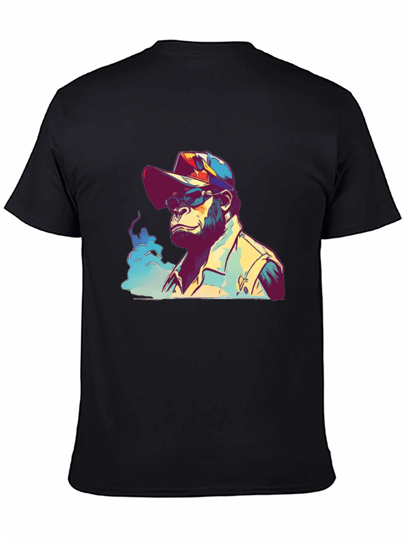 Black Cool Ape Graphic T-Shirt view 4