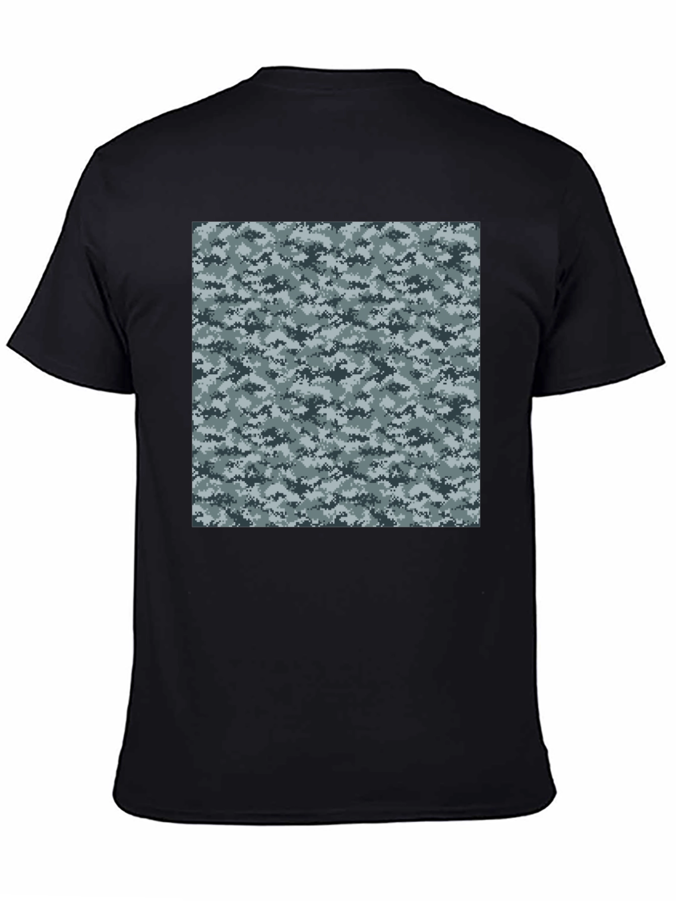 Black Urban Camo T-Shirt: Black Cotton Blend view 4