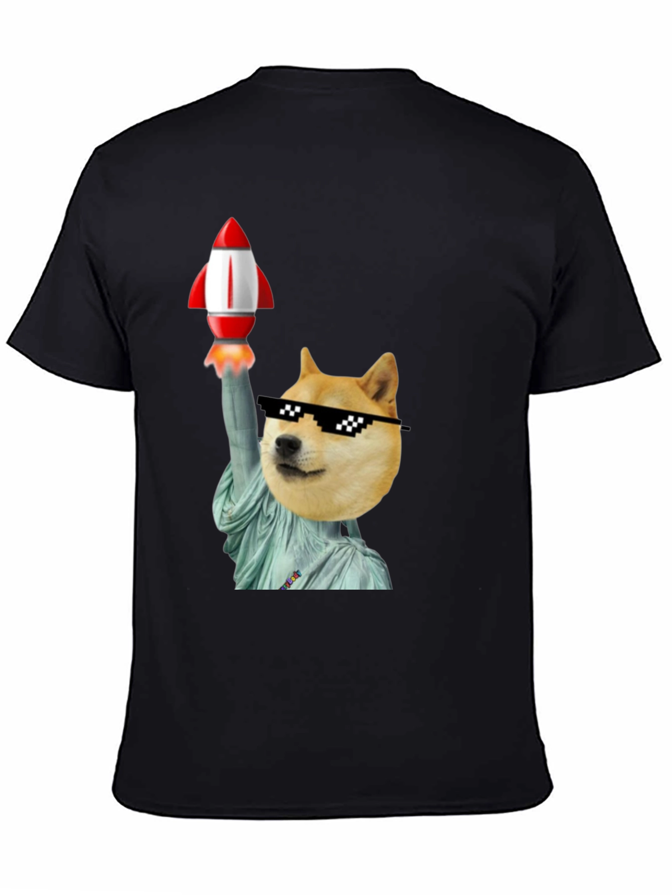 Black Doge Liberty Rocket T-Shirt view 4
