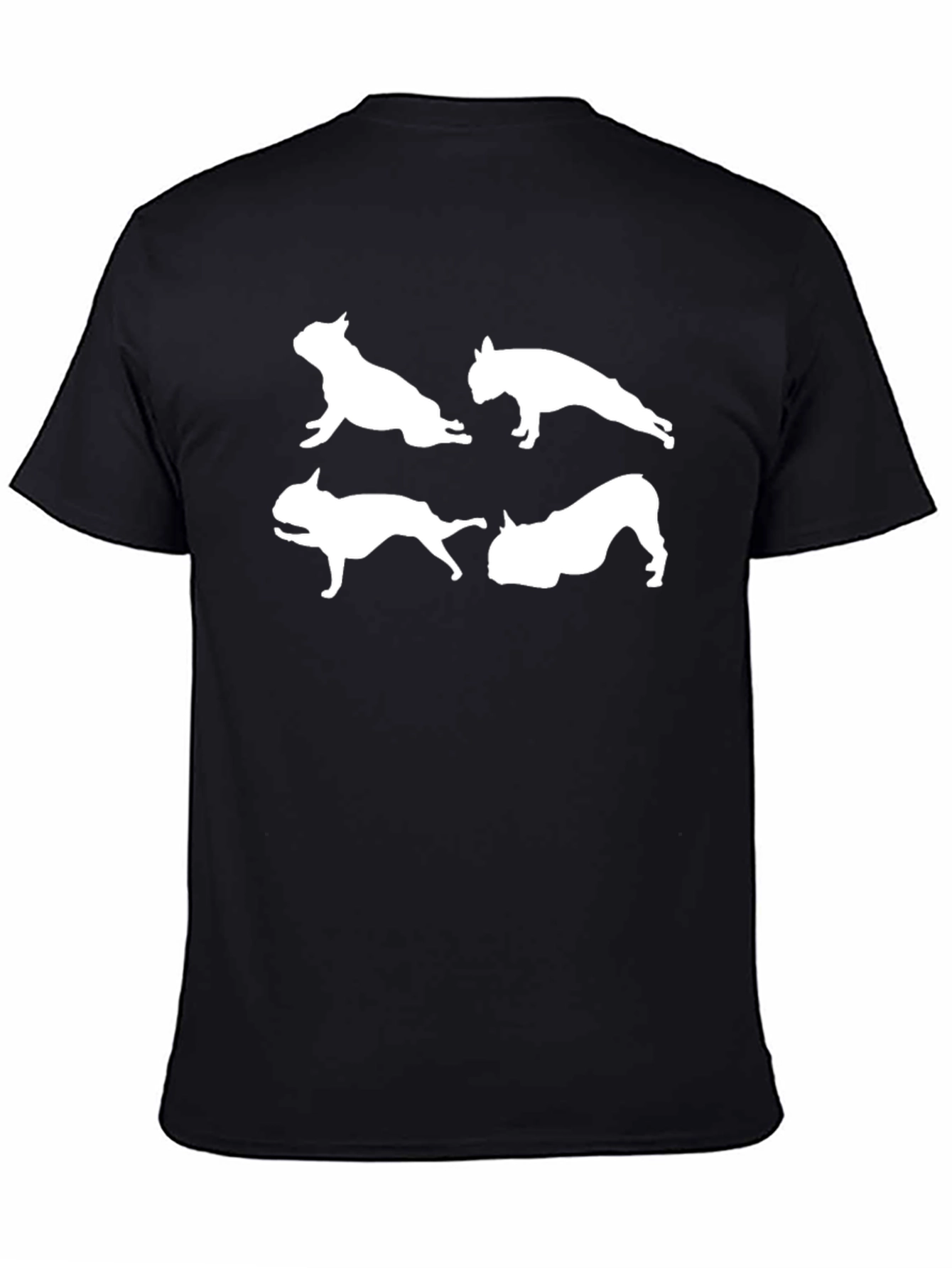 Black Dog Silhouette Graphic Tee - Black Crew Neck Shirt view 4