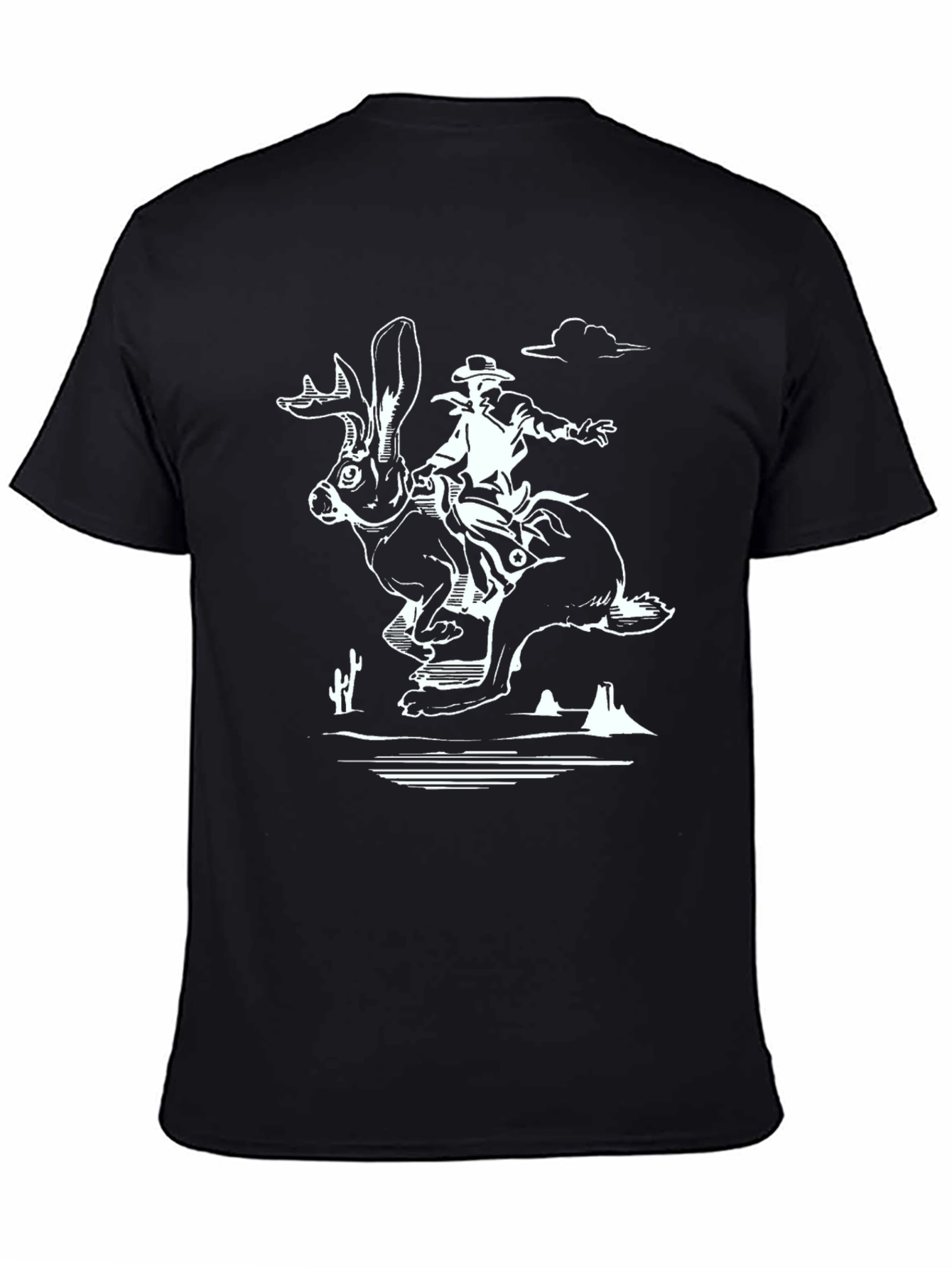 Black Jackalope Cowboy Graphic Tee view 4