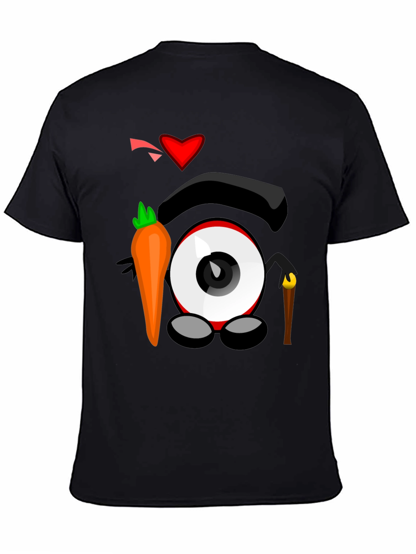Black Eye Love Carrots Black Graphic Tee view 4
