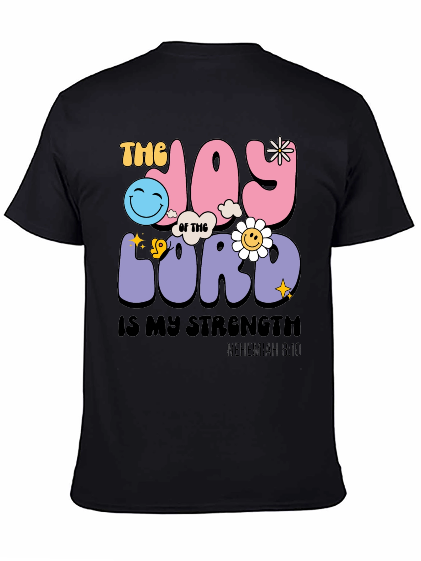 Black Joy of the Lord Christian Graphic Tee view 4