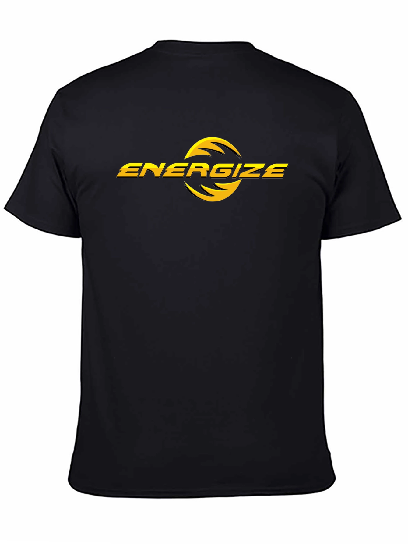 Energize Black T-Shirt - Modern Graphic Tee - 4