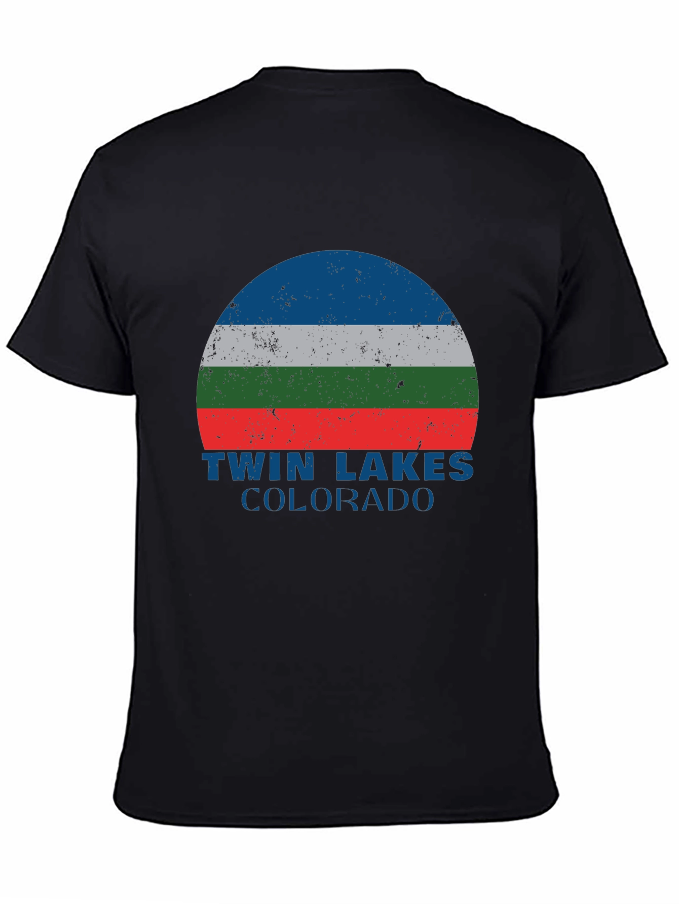 Black Twin Lakes Colorado Graphic T-Shirt view 4
