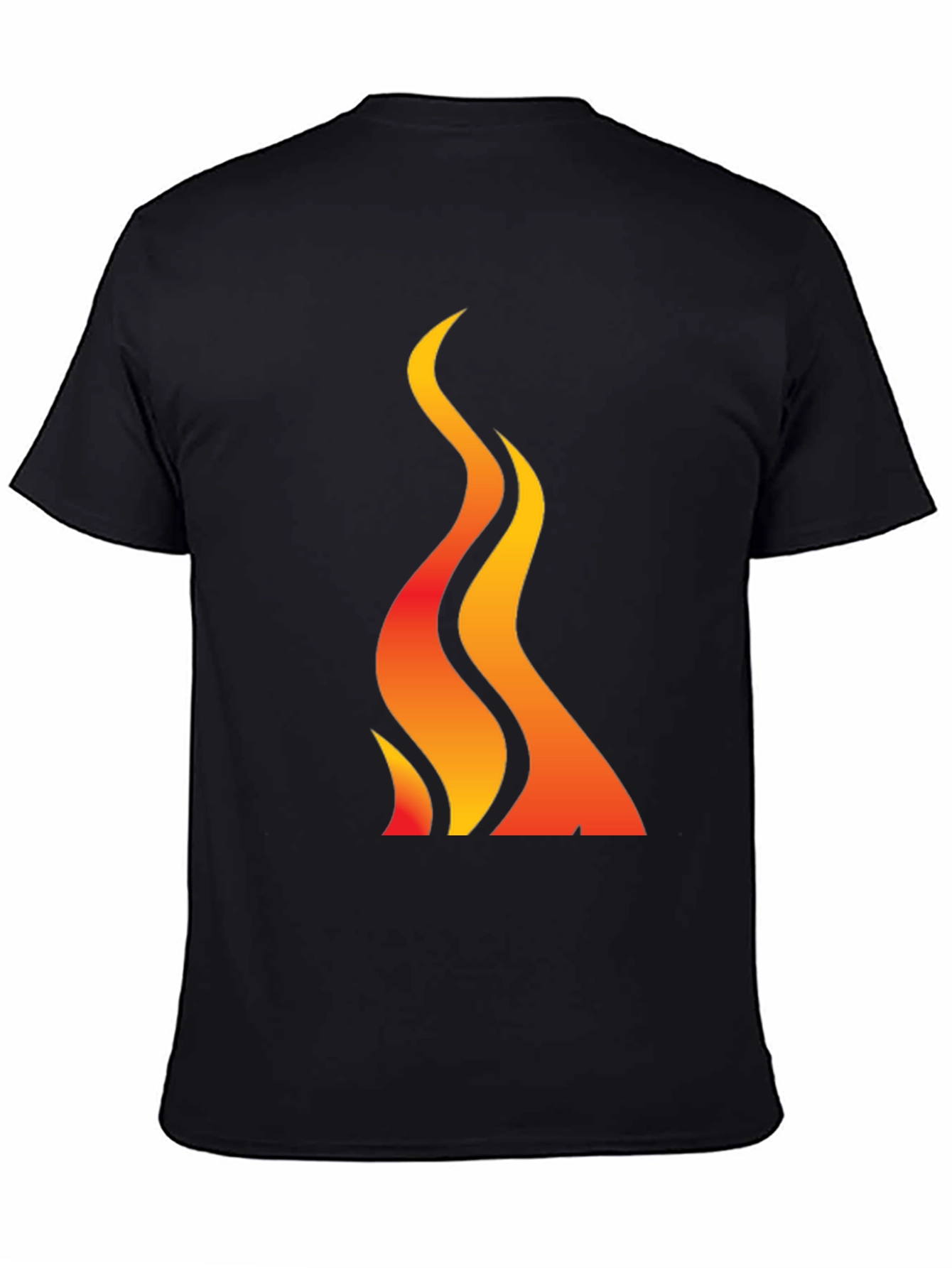 Black Flame Graphic Black T-Shirt view 4