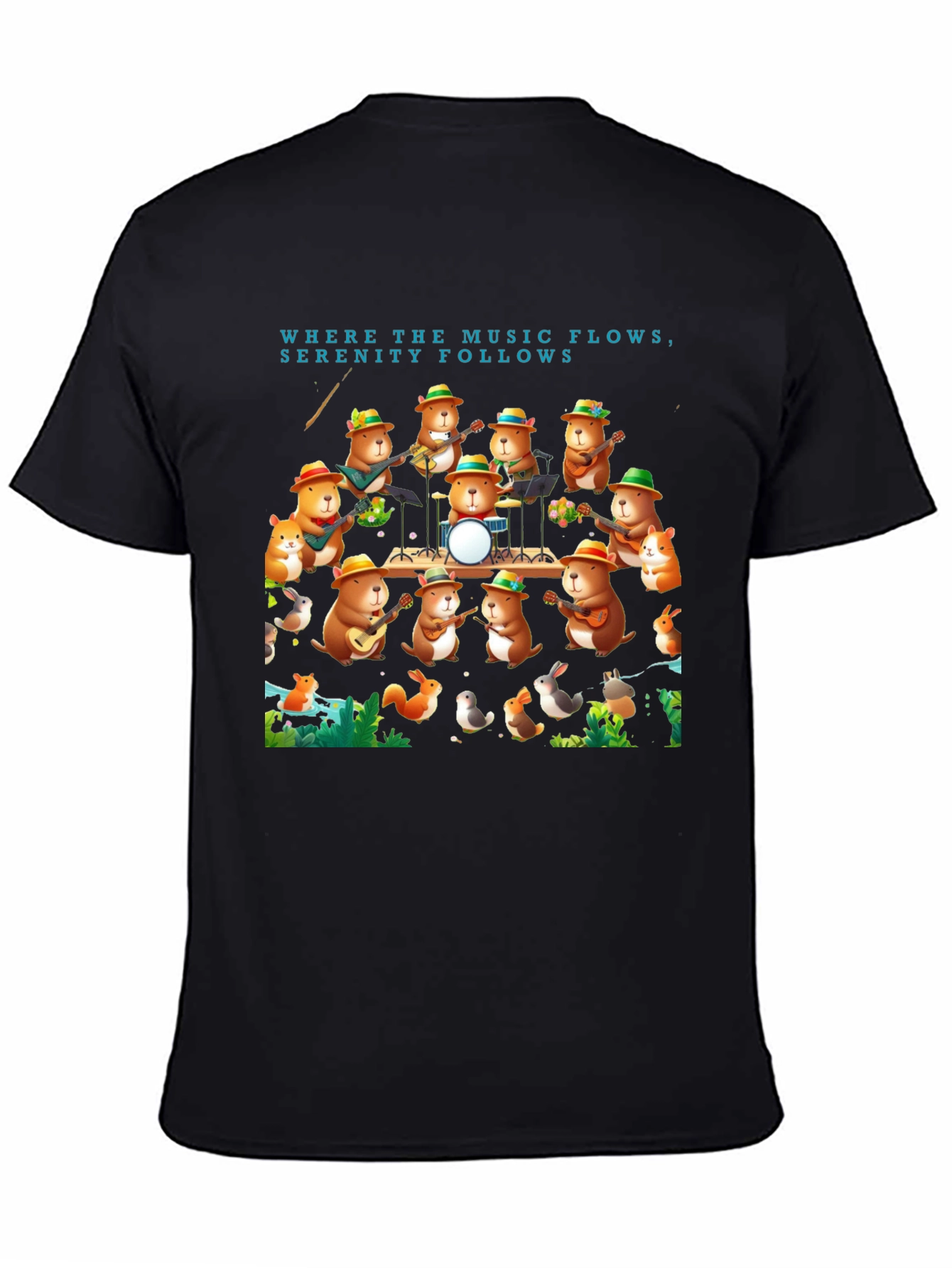 Black Musical Rodent Band T-Shirt view 4