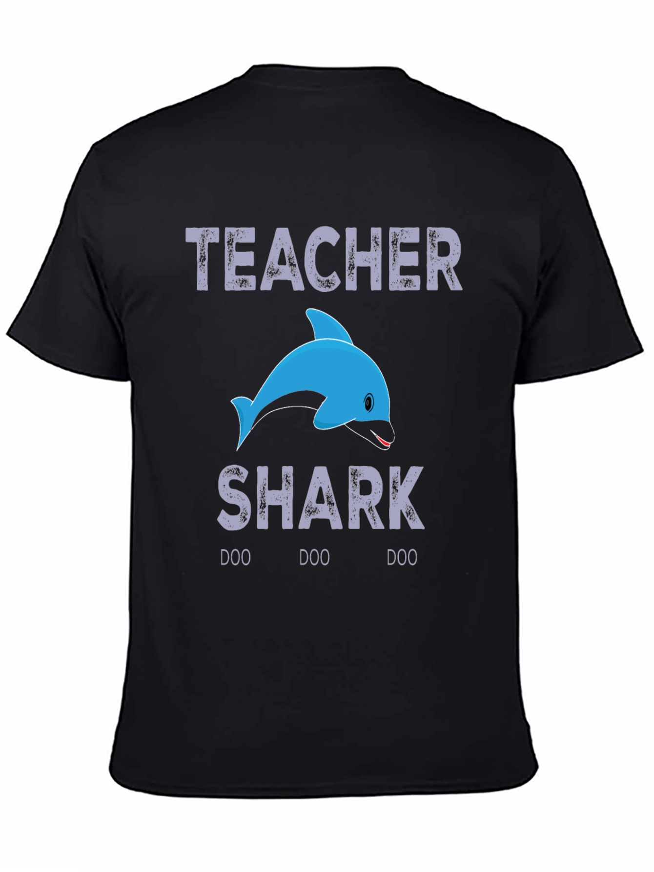 Black Teacher Shark Doo Doo T-Shirt view 4