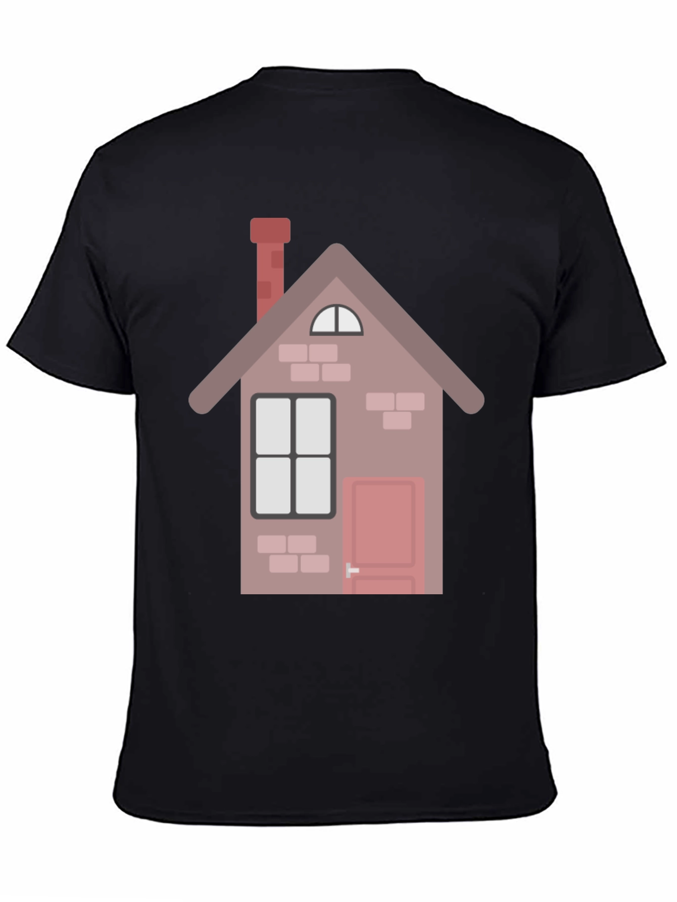 Black House Graphic Tee - Black Cotton Blend view 4