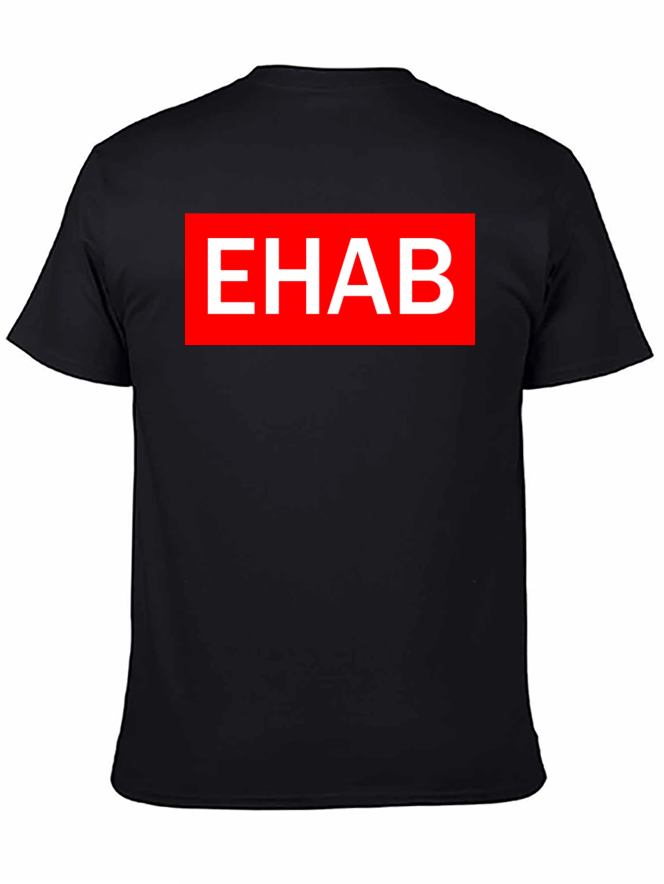 Black EHAB Graphic Tee - Bold Statement T-Shirt view 4