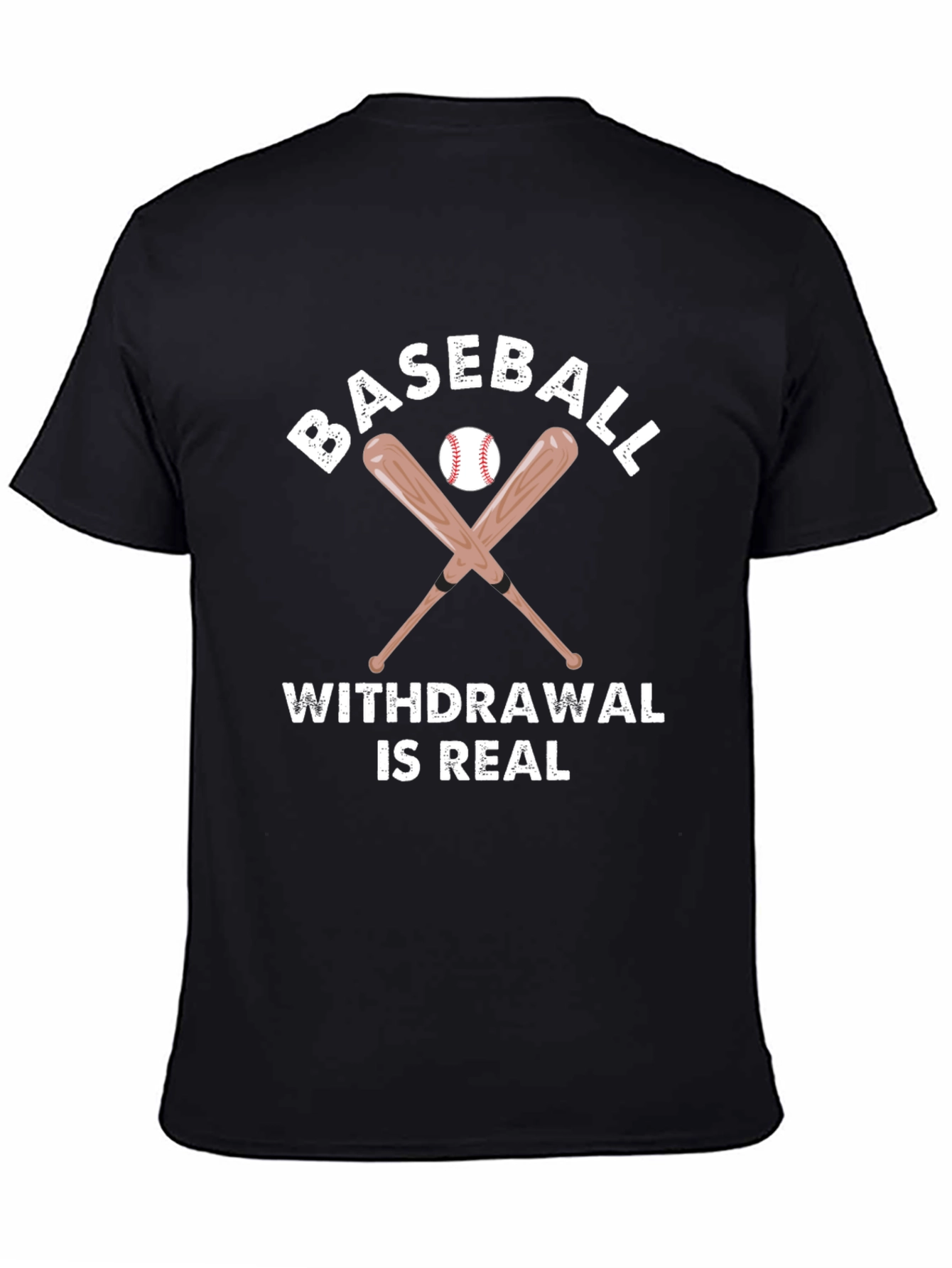 Black Baseball Withdrawal T-Shirt view 4