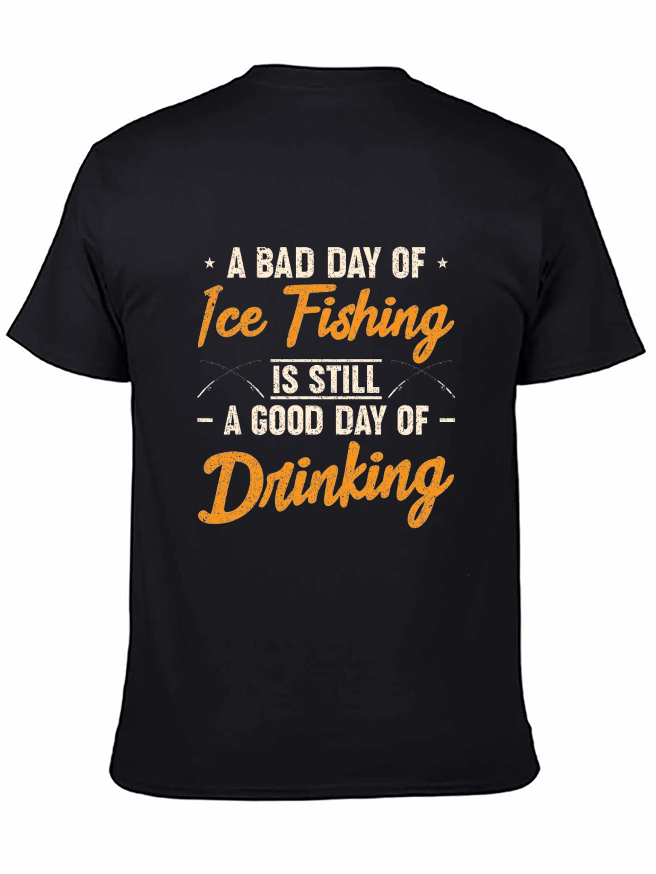 Black Ice Fishing & Drinking T-Shirt: Bad Day Still a Good Day! view 4
