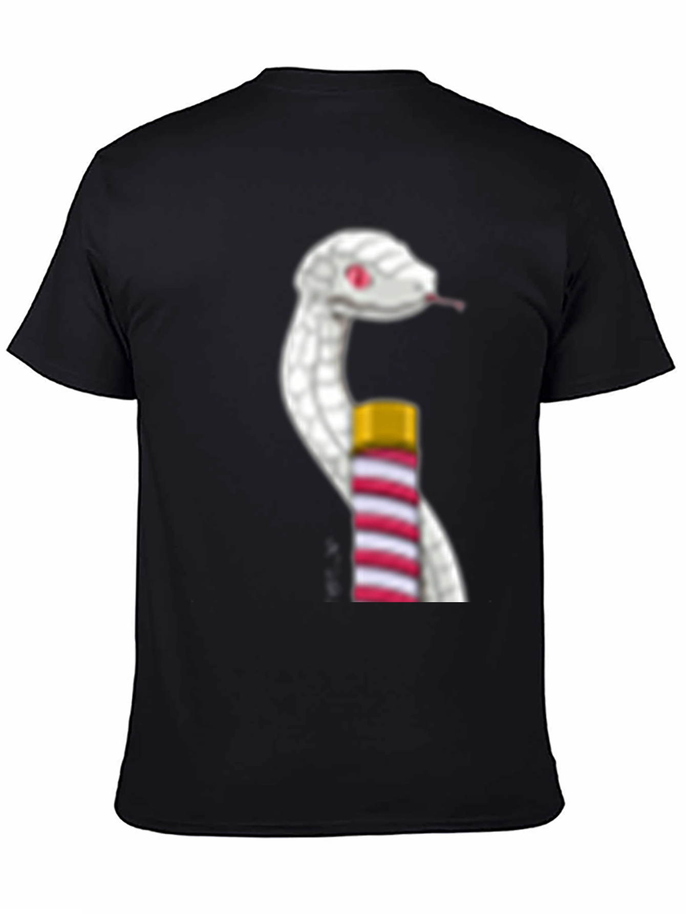 Black Snake & Staff T-Shirt - Stylish Graphic Tee view 4