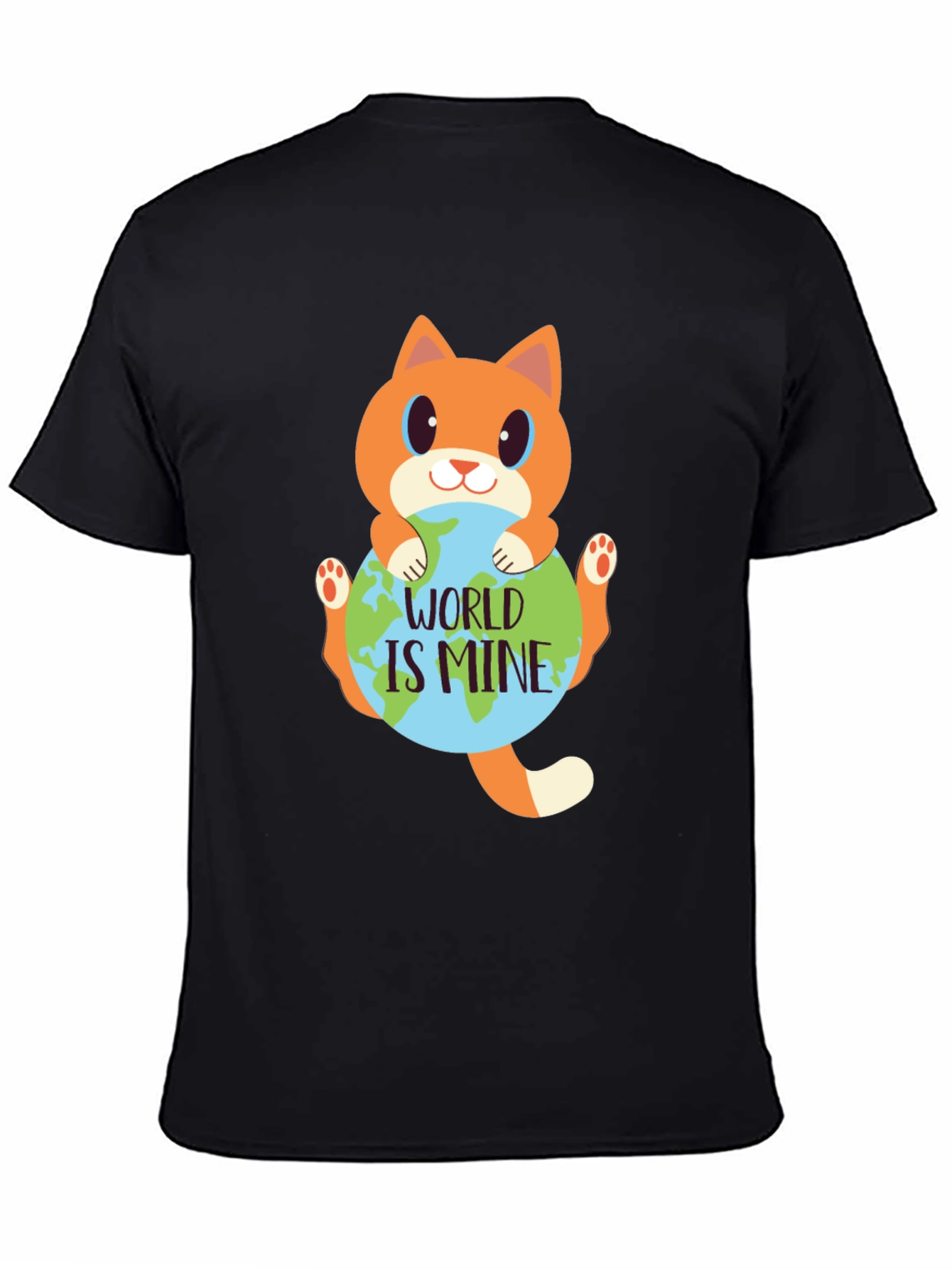 Black World is Mine Cat Graphic Tee view 4