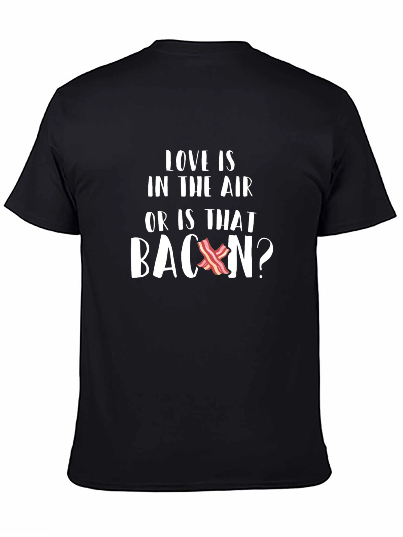 Black Love is in the Air Bacon T-Shirt view 4
