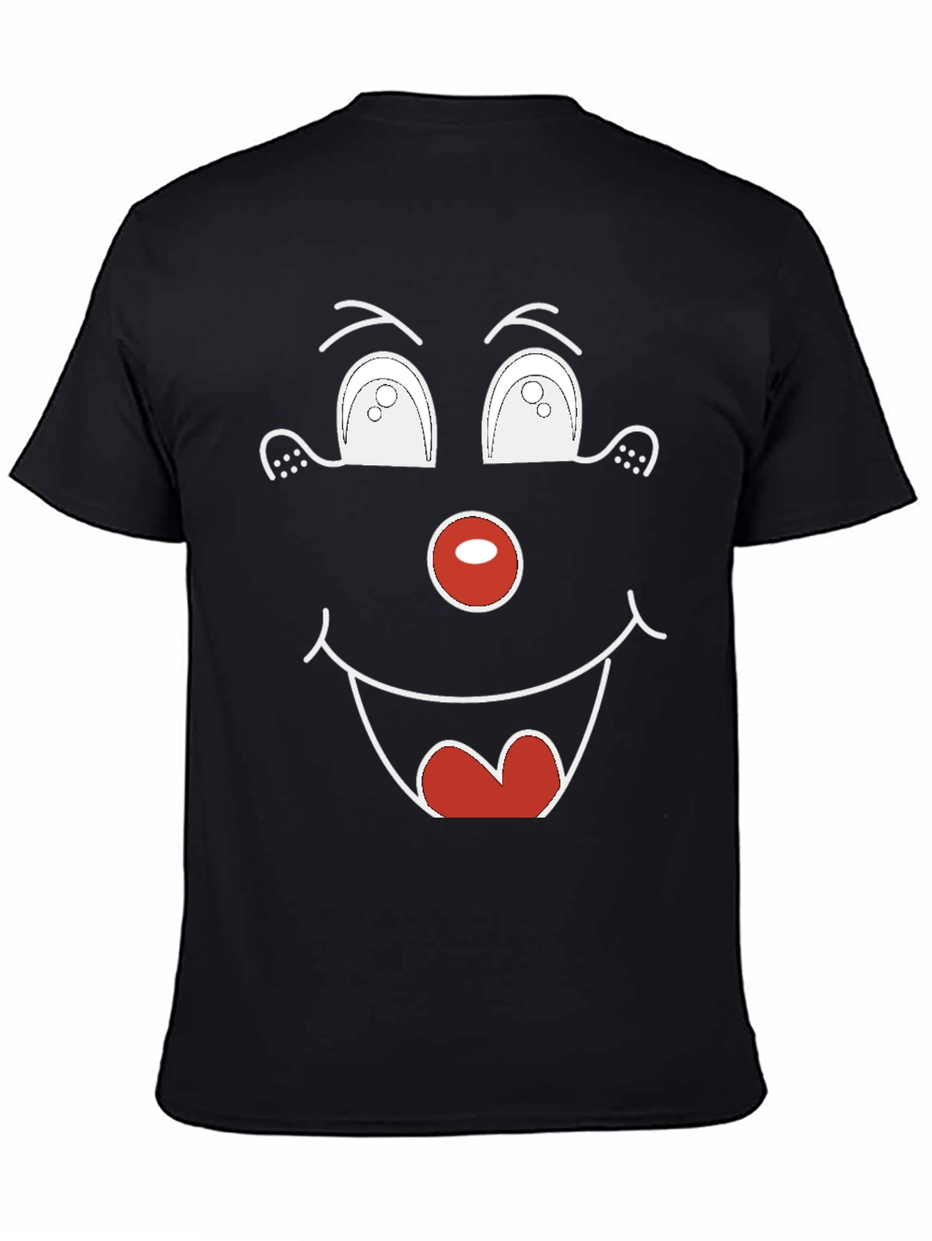 Black Funny Face Graphic Tee - Unique Humor T-Shirt view 4