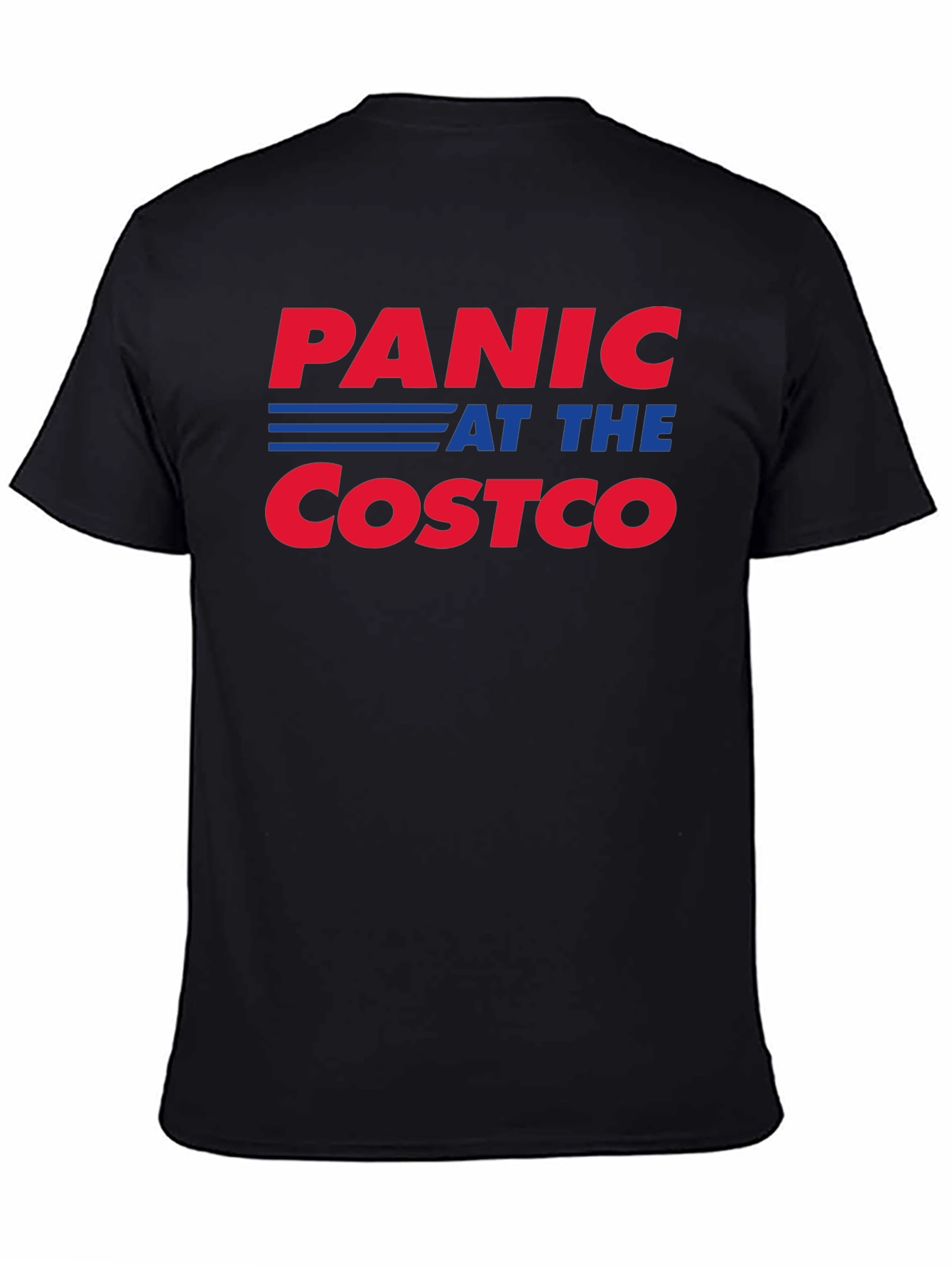 Black Panic At The Costco T-Shirt Funny Shopping Tee view 4