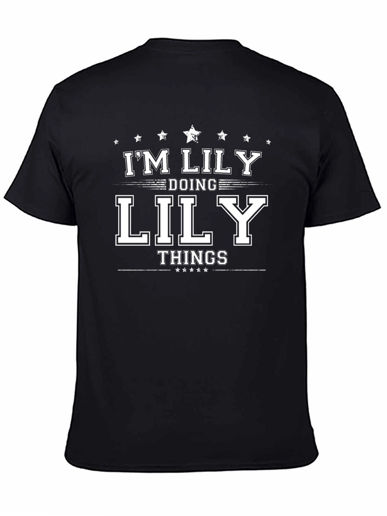 Black I'm Lily Doing Lily Things T-Shirt view 4
