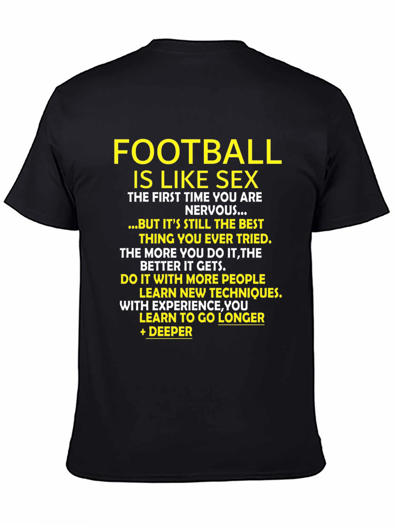 Black Football is Like Sex T-Shirt view 4