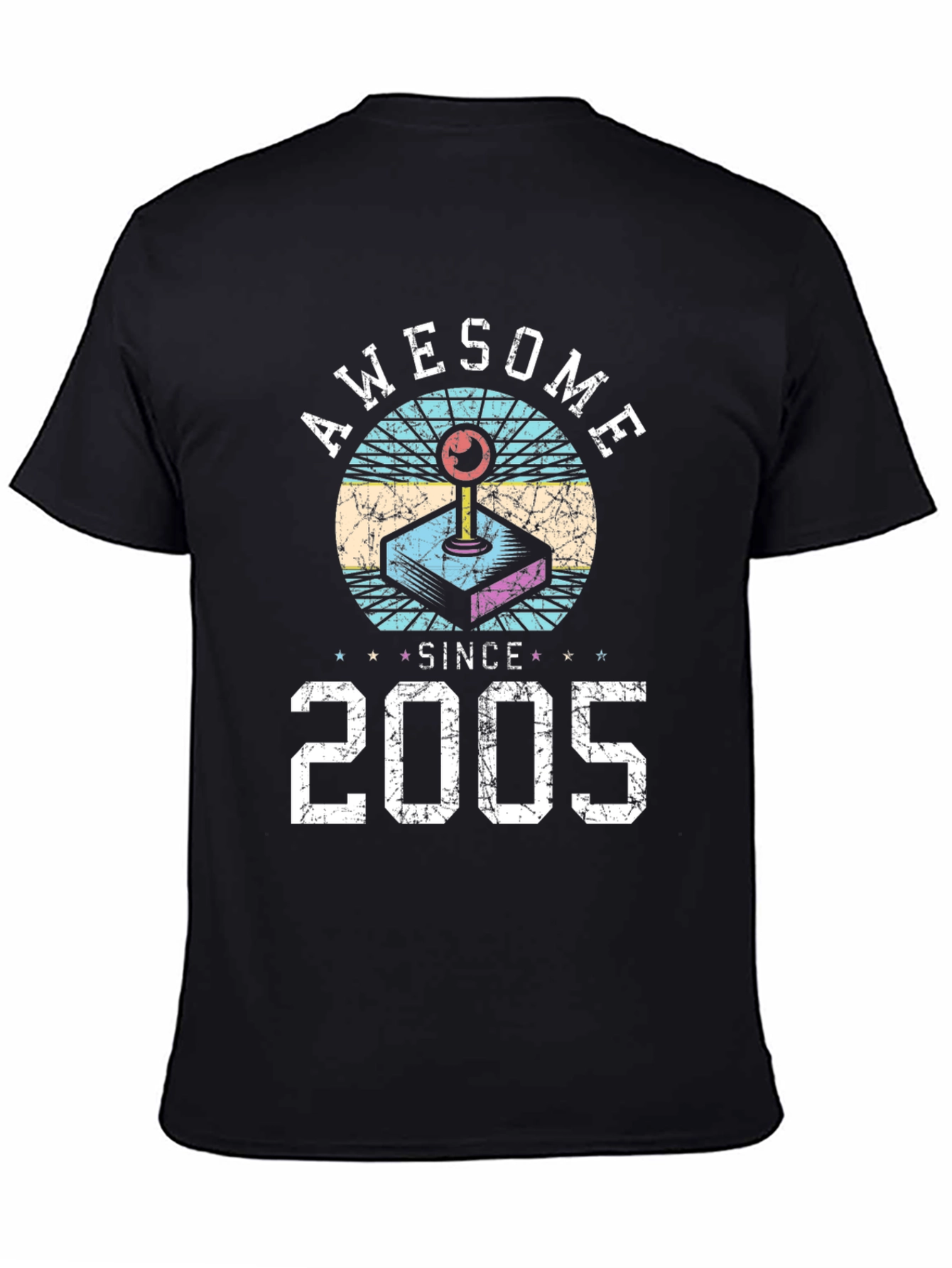 Black Awesome Since 2005 Gamer T-Shirt view 4