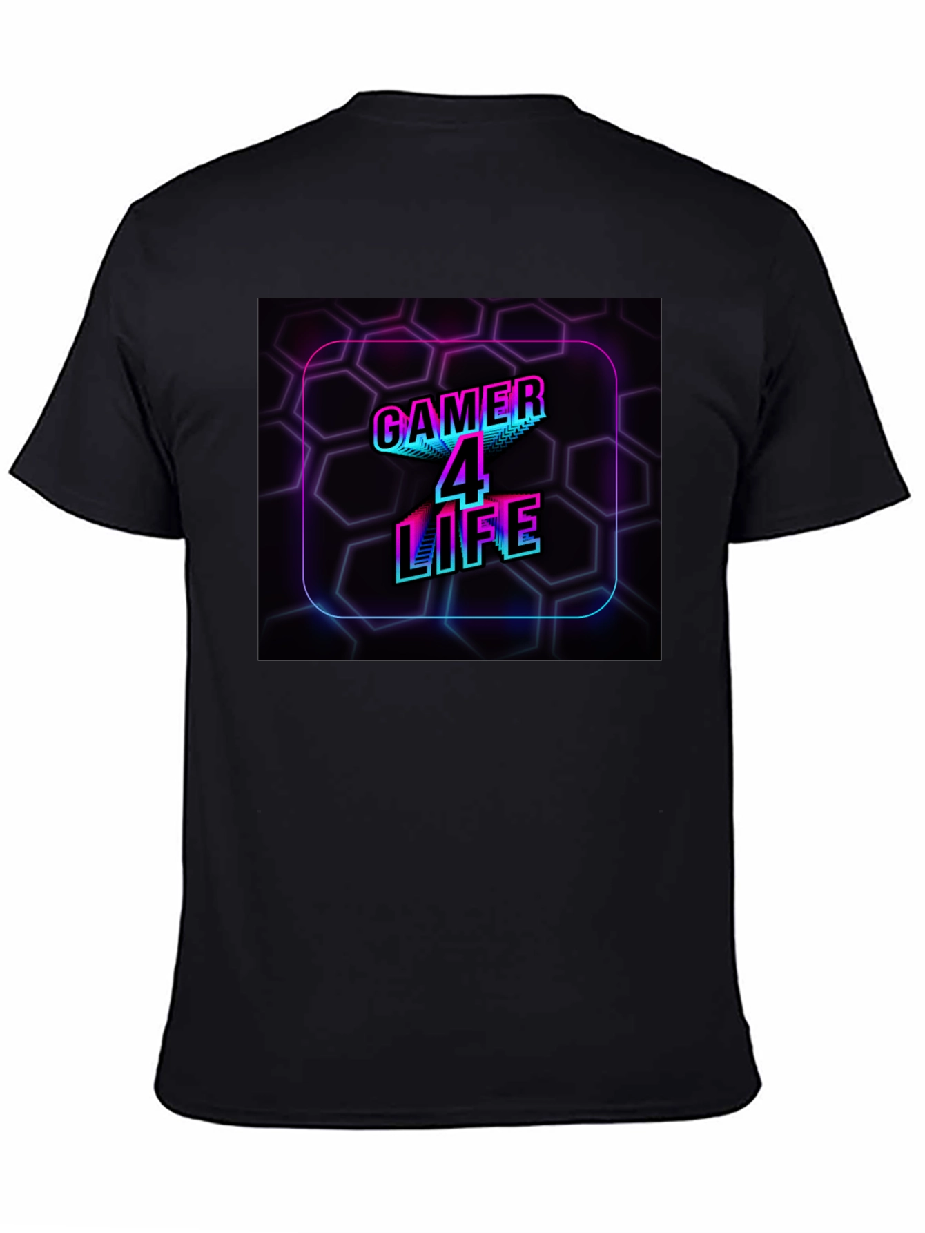 Black Gamer 4 Life Graphic T-Shirt - Black view 4