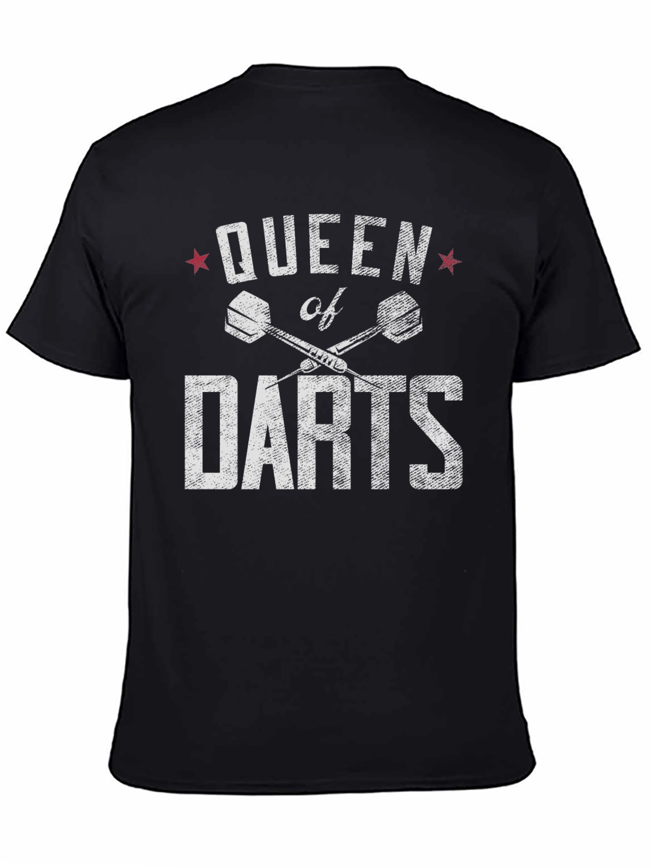 Black Queen of Darts Graphic T-Shirt - Black view 4