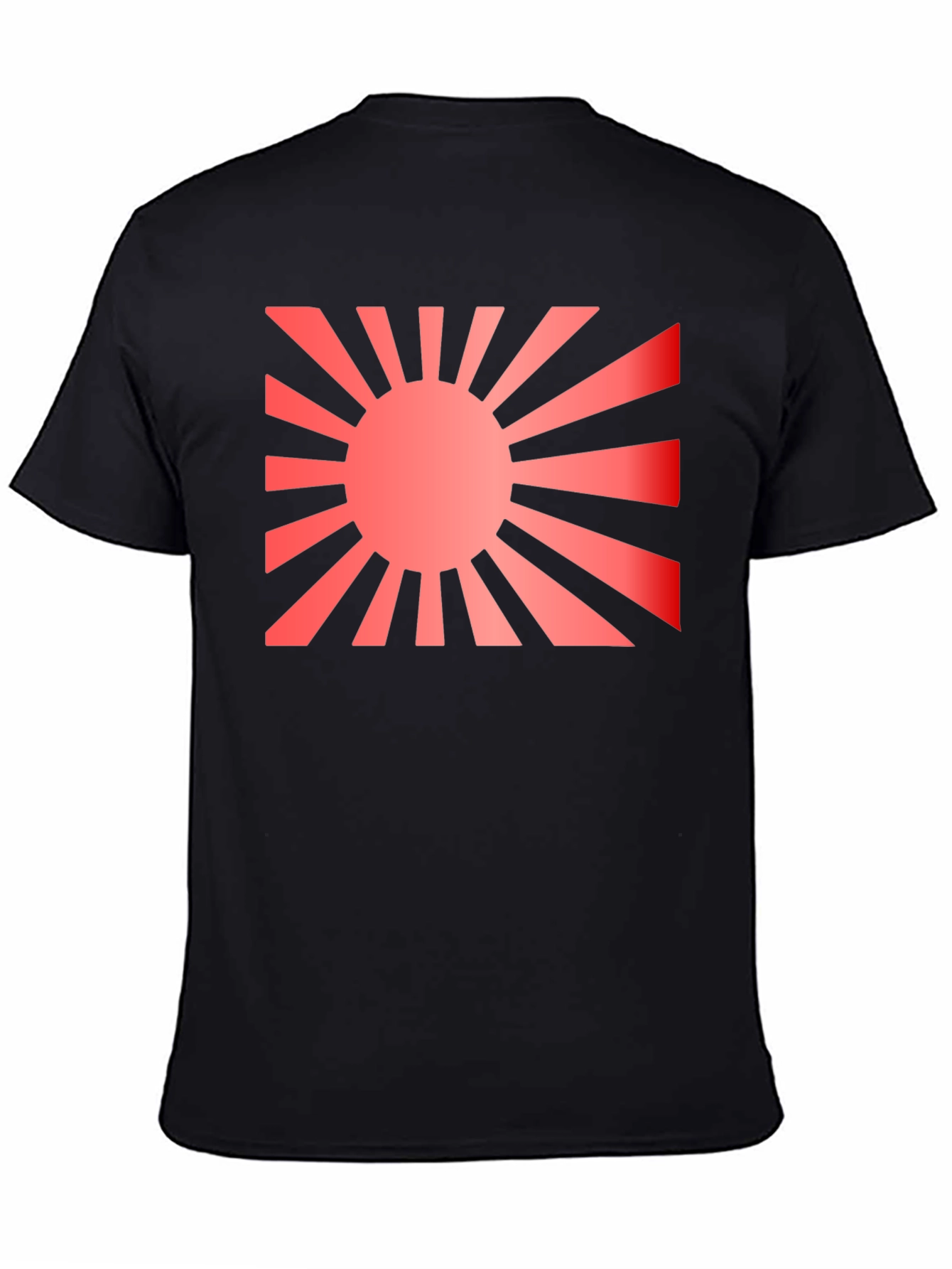 Black Rising Sun Graphic Black T-Shirt view 4