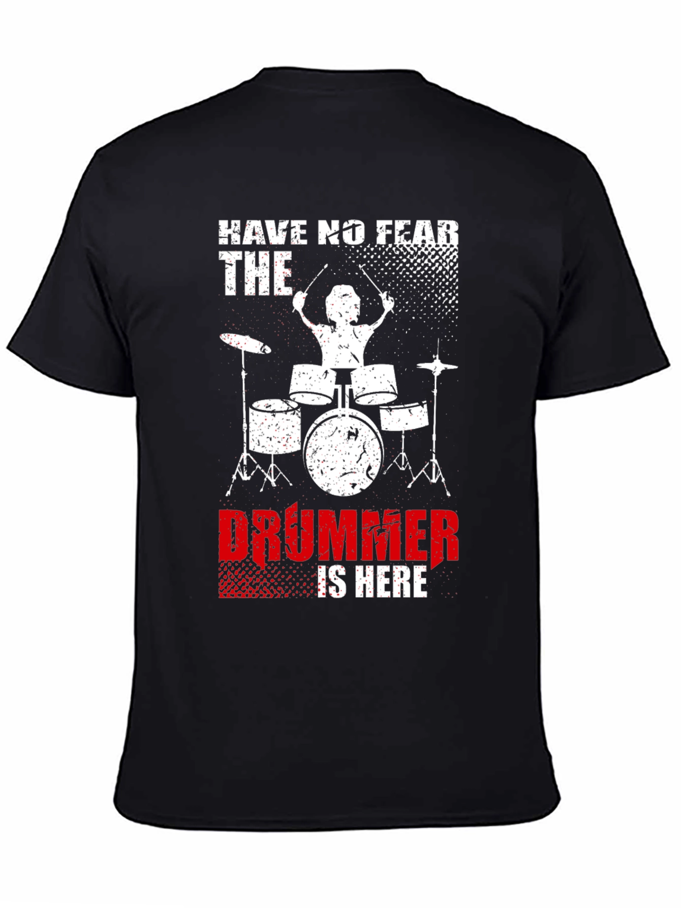 Black Drummer Graphic Tee - Have No Fear, The Drummer Is Here view 4