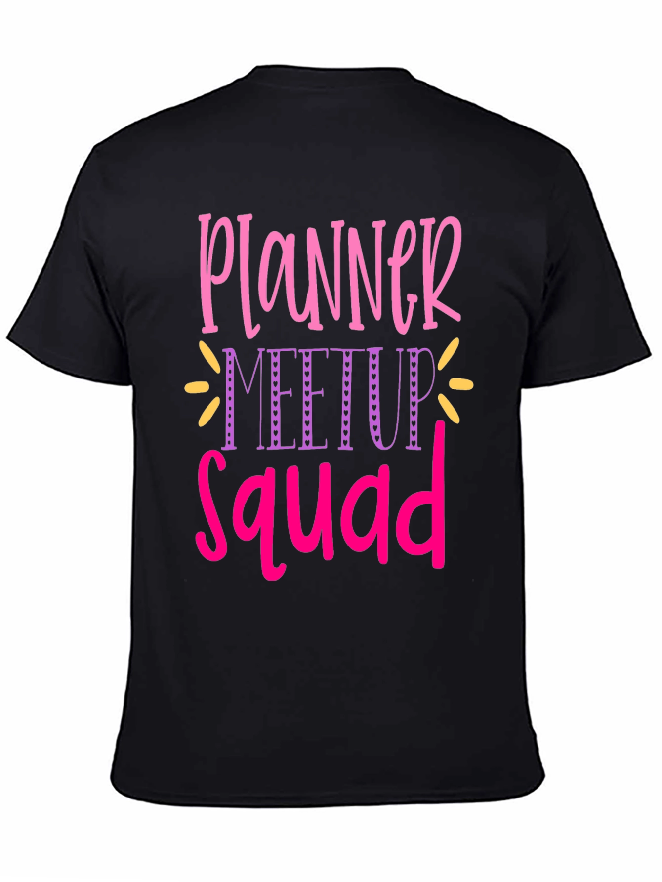 Black Planner Meetup Squad Graphic Tee view 4