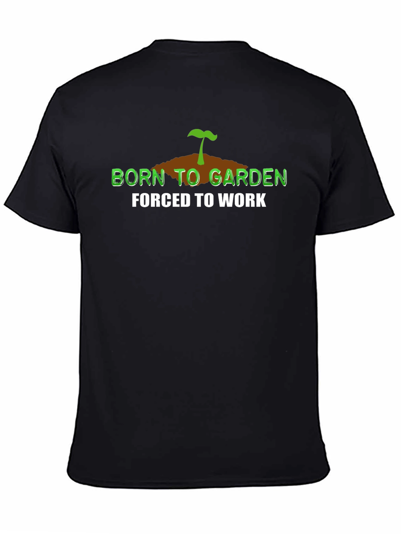 Black Born to Garden T-Shirt - Gardening Lover Apparel view 4