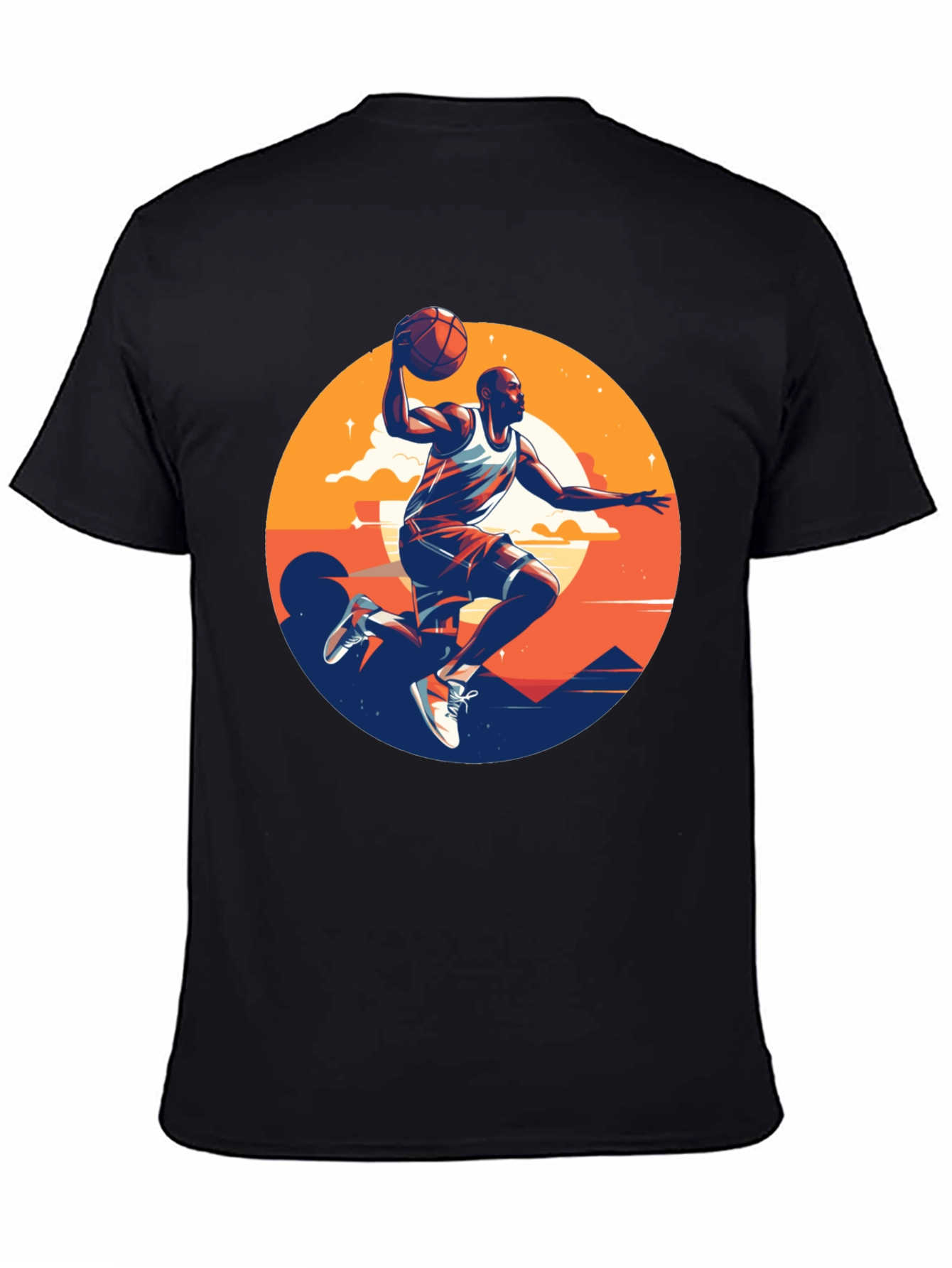 Black Basketball Player Graphic Tee - Stylish Men's T-Shirt view 4