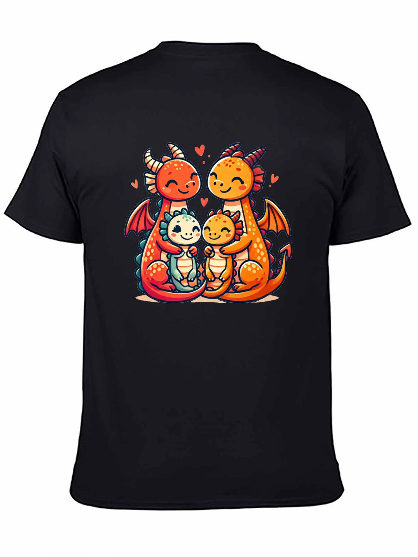 Black Dragon Family Love Black T-Shirt view 4