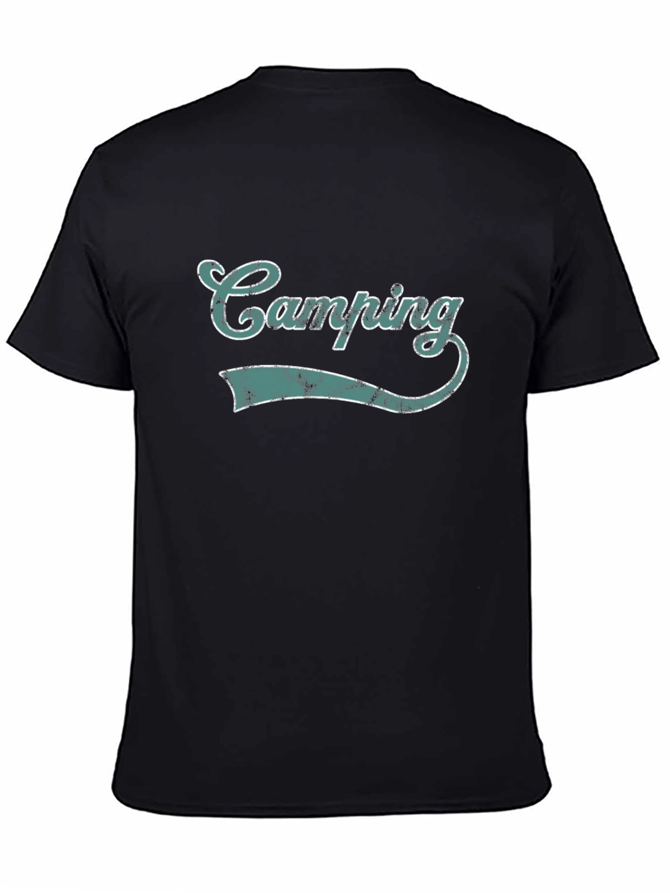 Black Camping Graphic Tee - Black Short Sleeve Shirt view 4