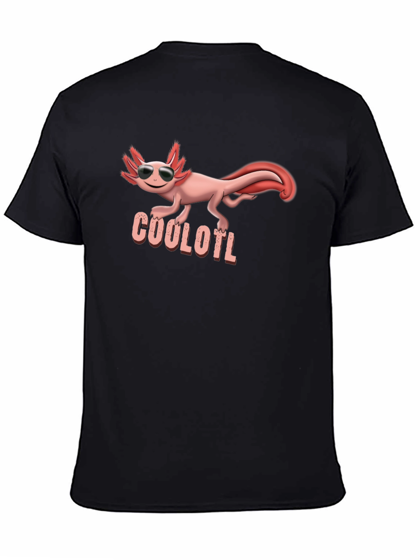 Black Cool Axolotl Graphic Tee - Black T-Shirt view 4