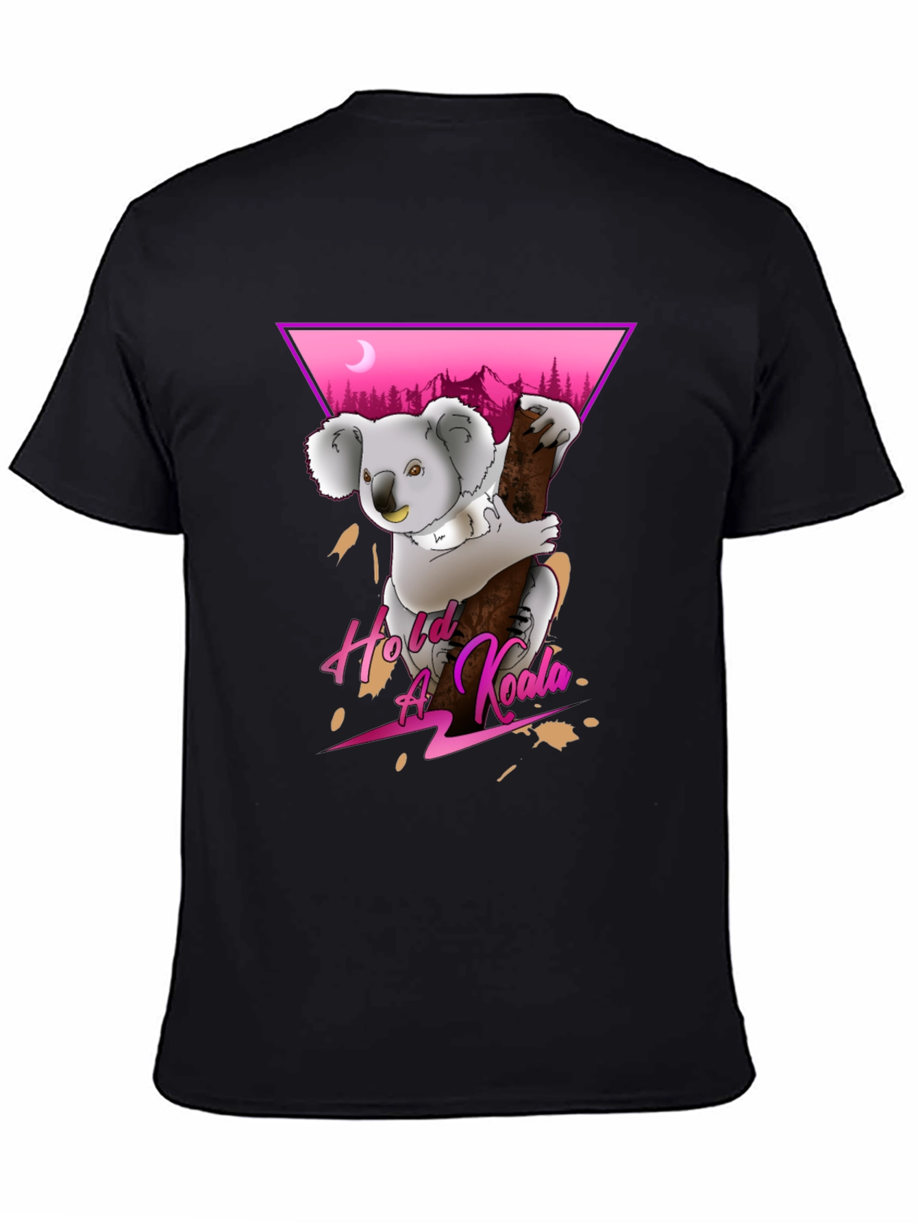 Black Hold A Koala T-Shirt view 4