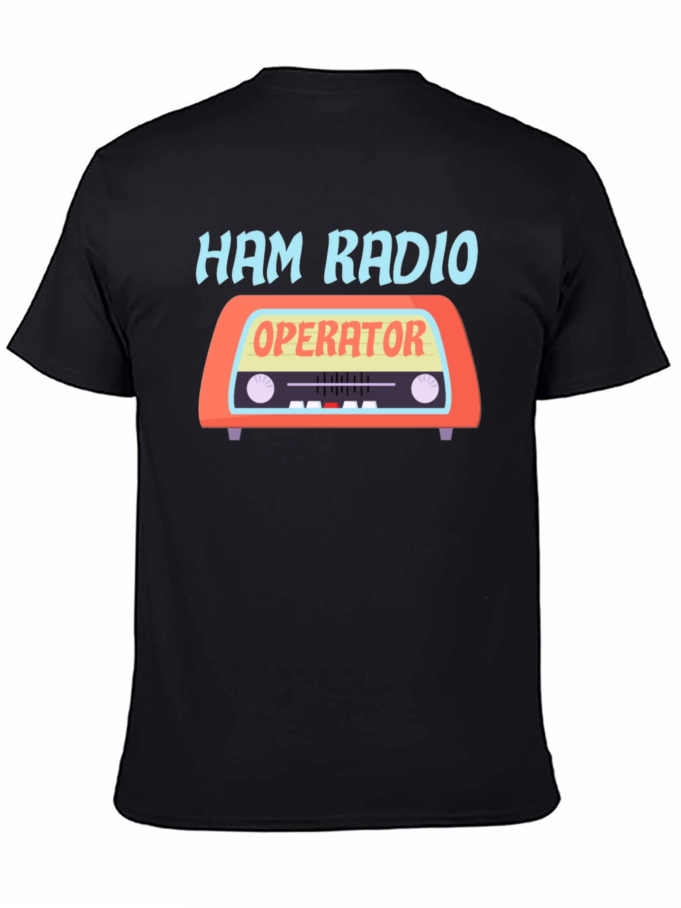 Black Ham Radio Operator T-Shirt view 4