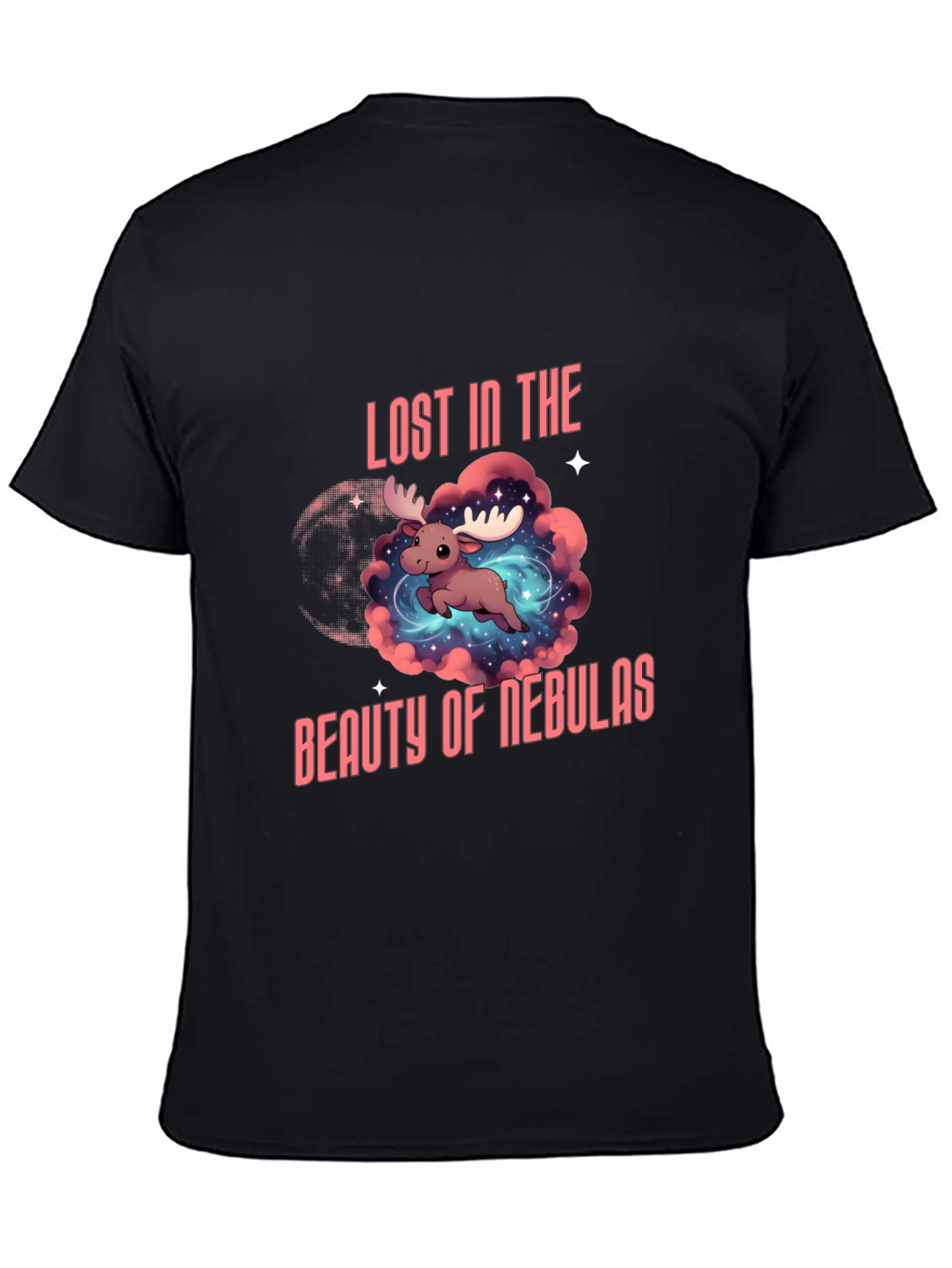 Black Lost in the Beauty of Nebulas T-Shirt view 4