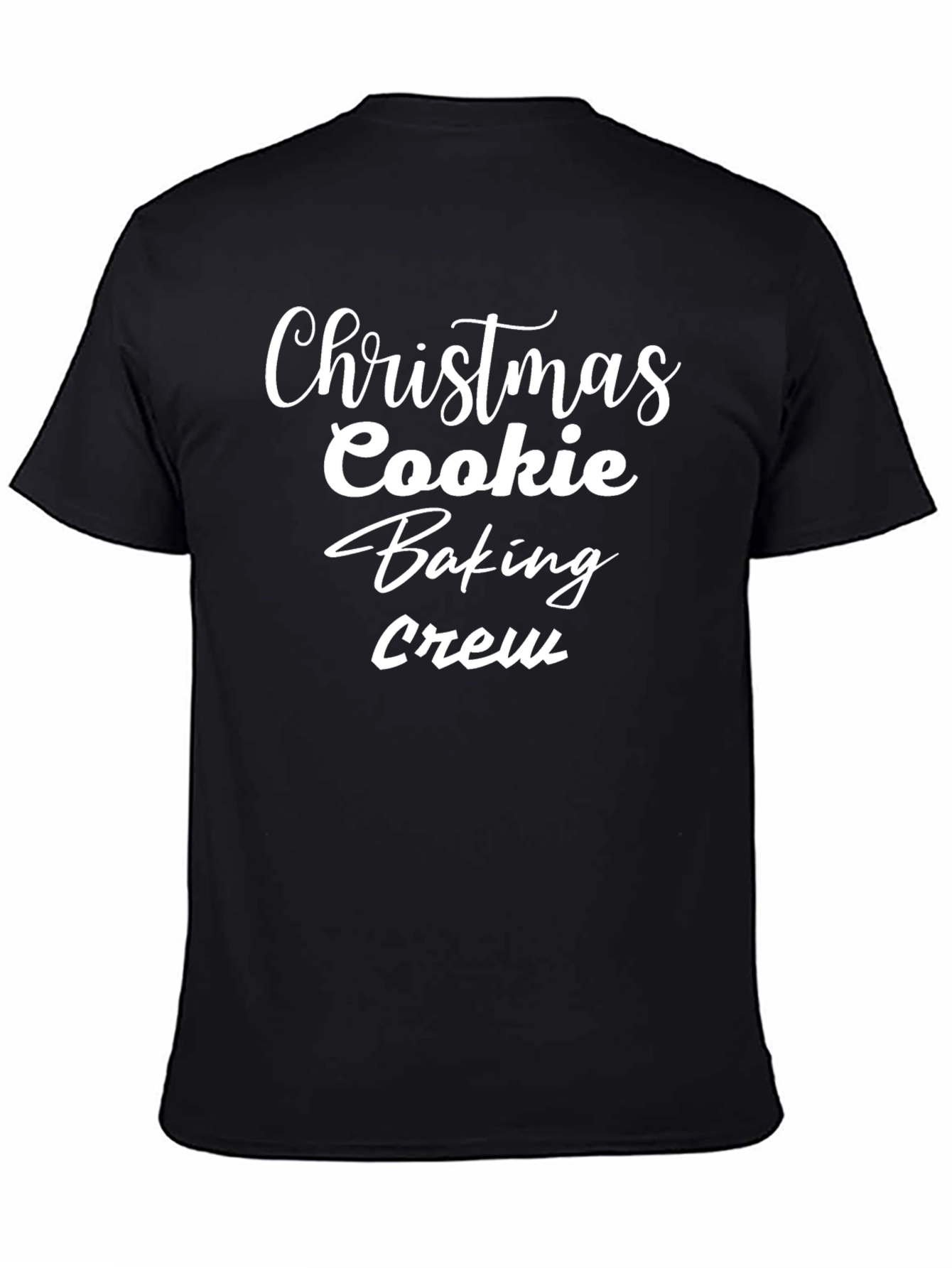 Black Christmas Cookie Baking Crew Black T-Shirt view 4