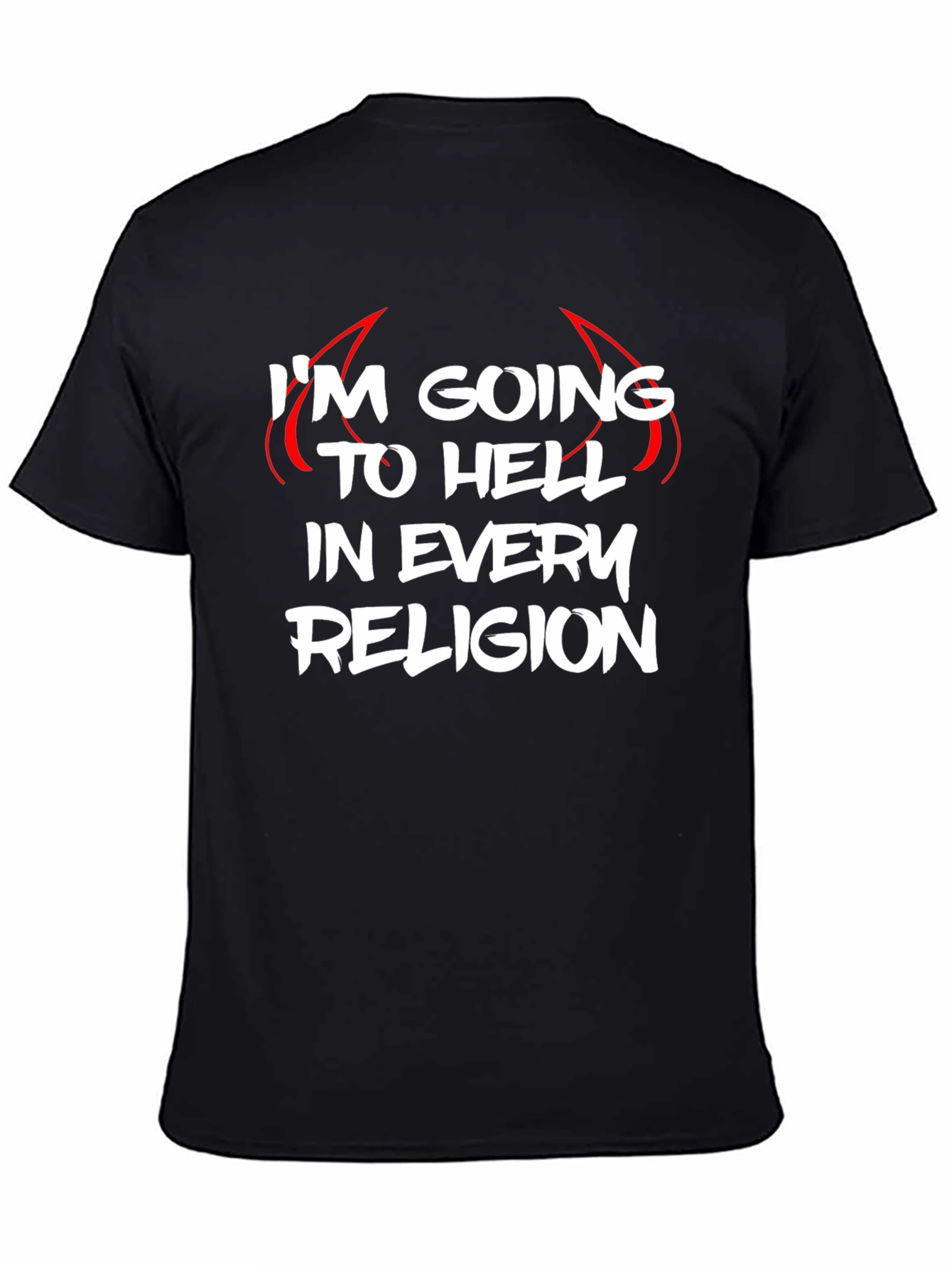 Black I'm Going to Hell Funny Graphic Tee view 4